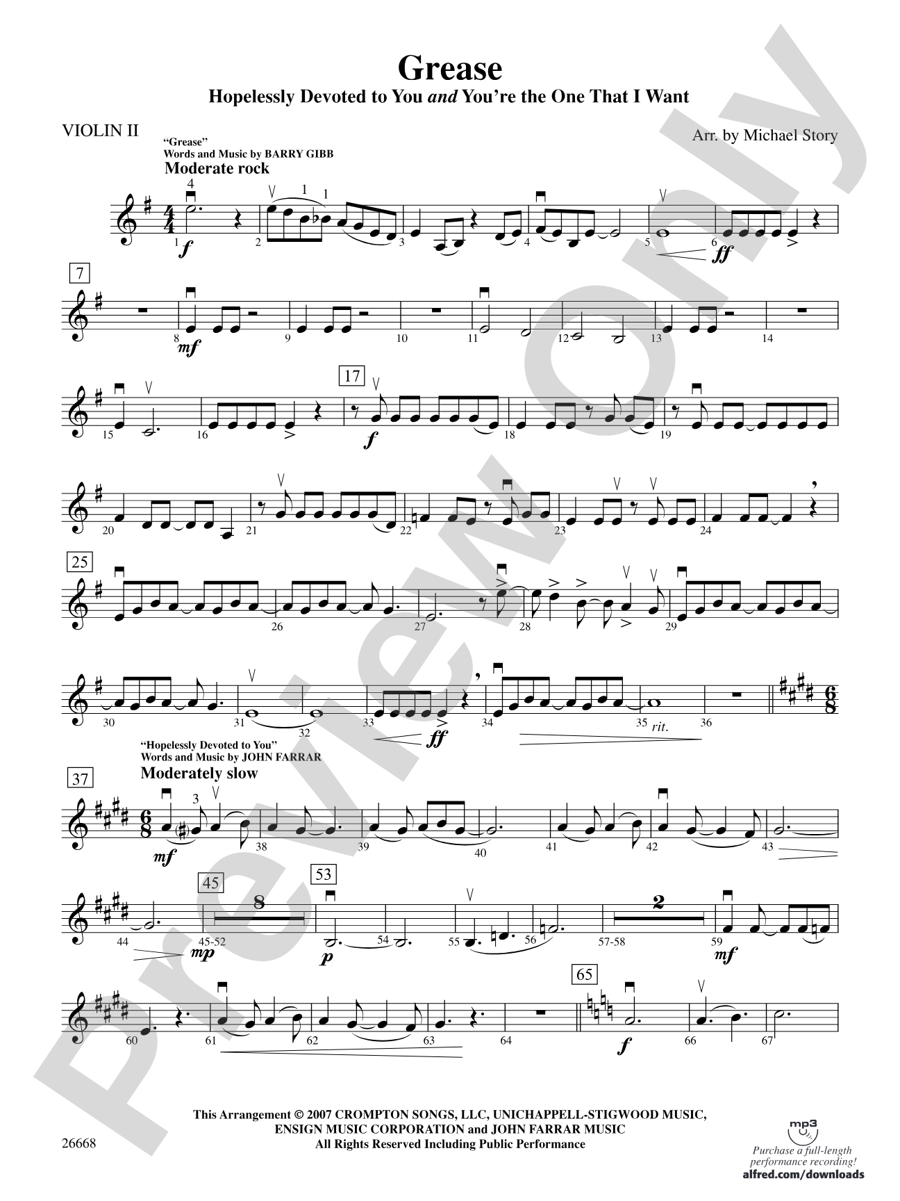 Grease: 2nd Violin