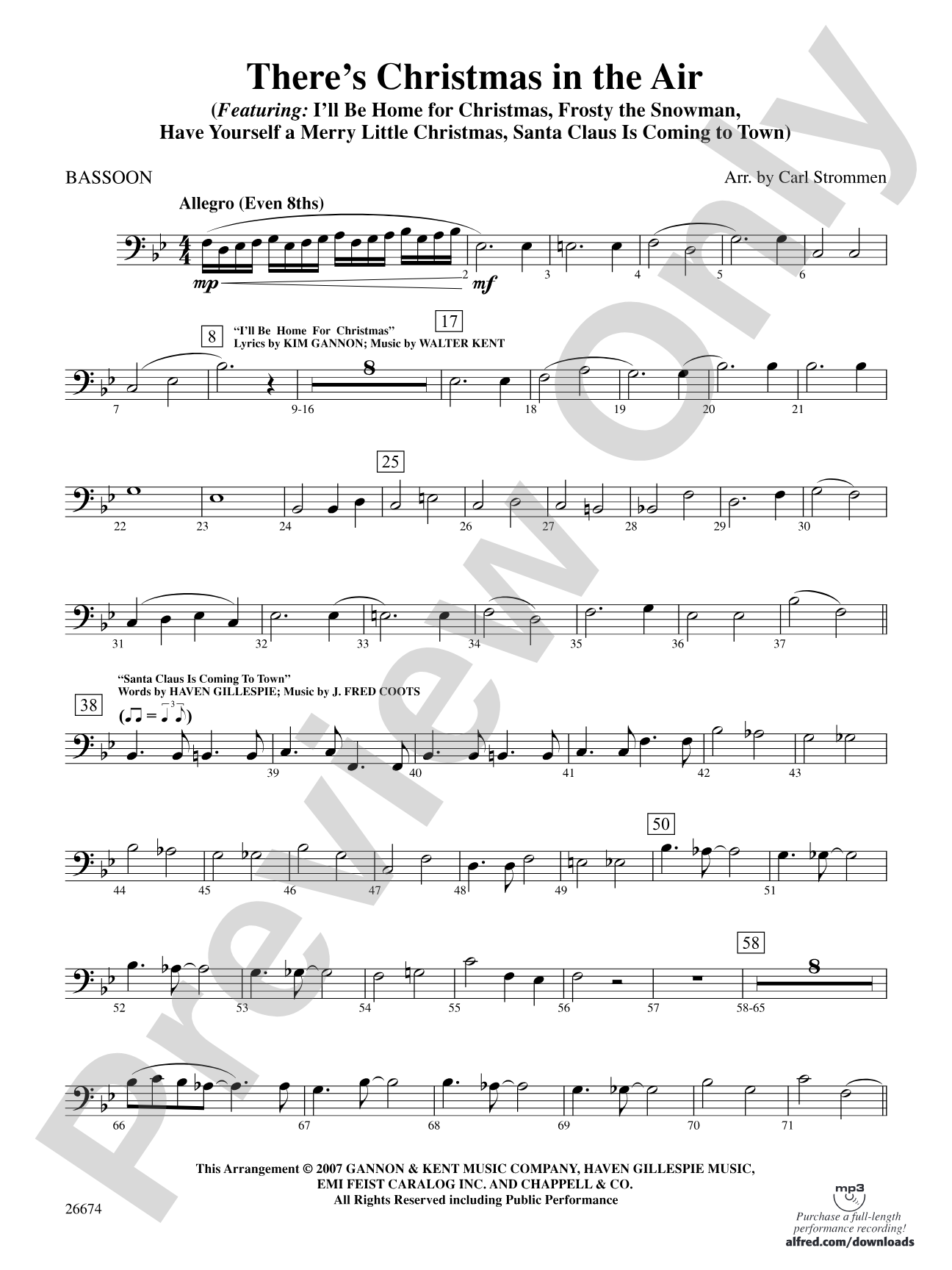 There's Christmas in the Air: Bassoon