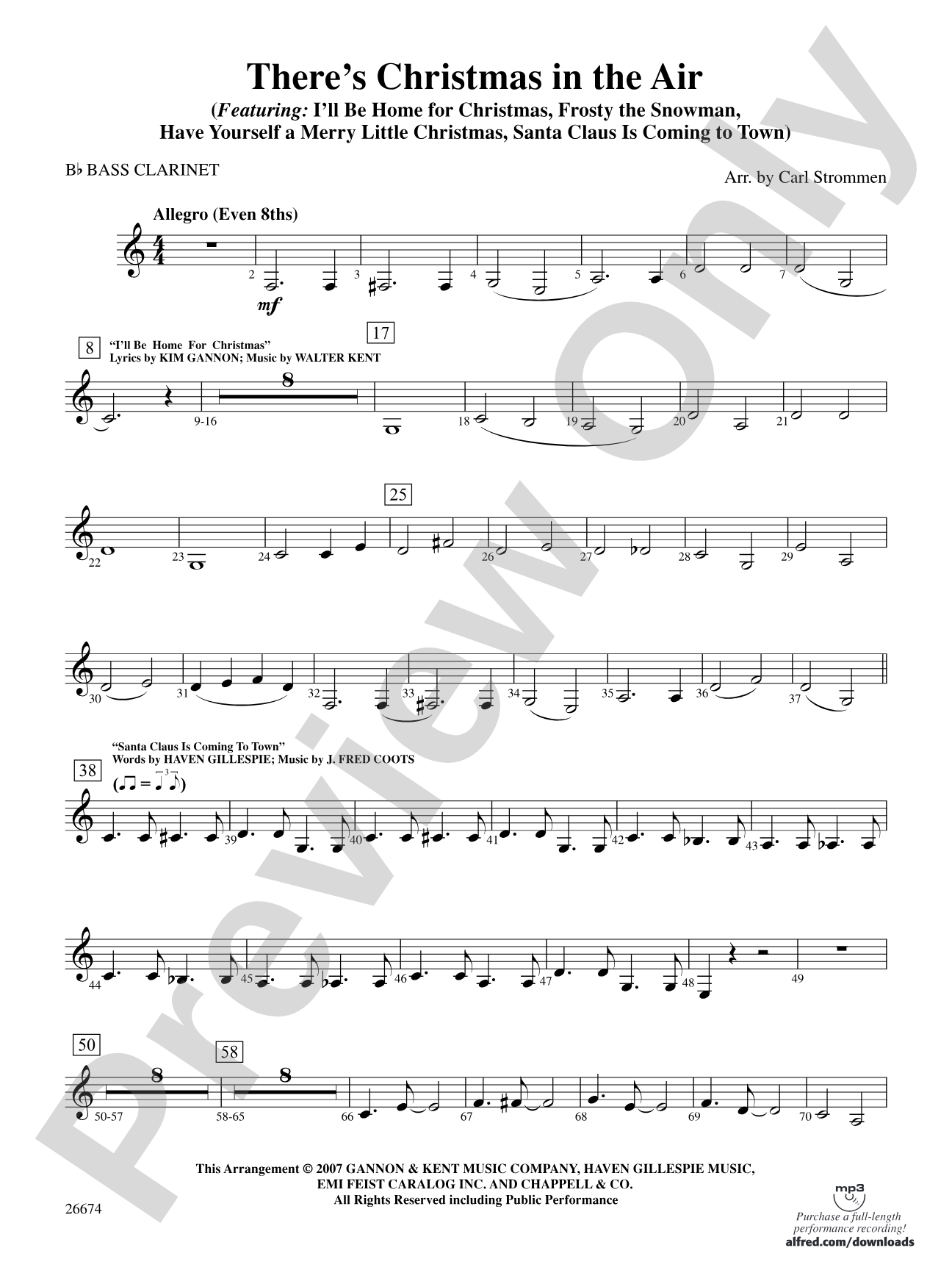 There's Christmas in the Air: B-flat Bass Clarinet