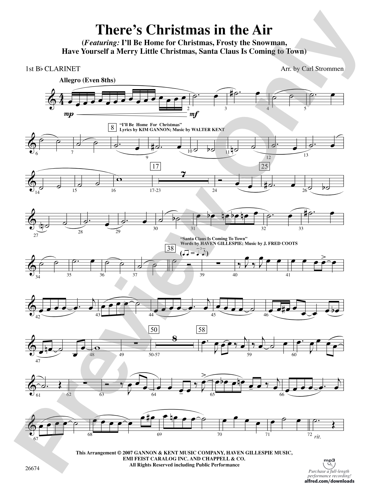 There's Christmas in the Air: 1st B-flat Clarinet