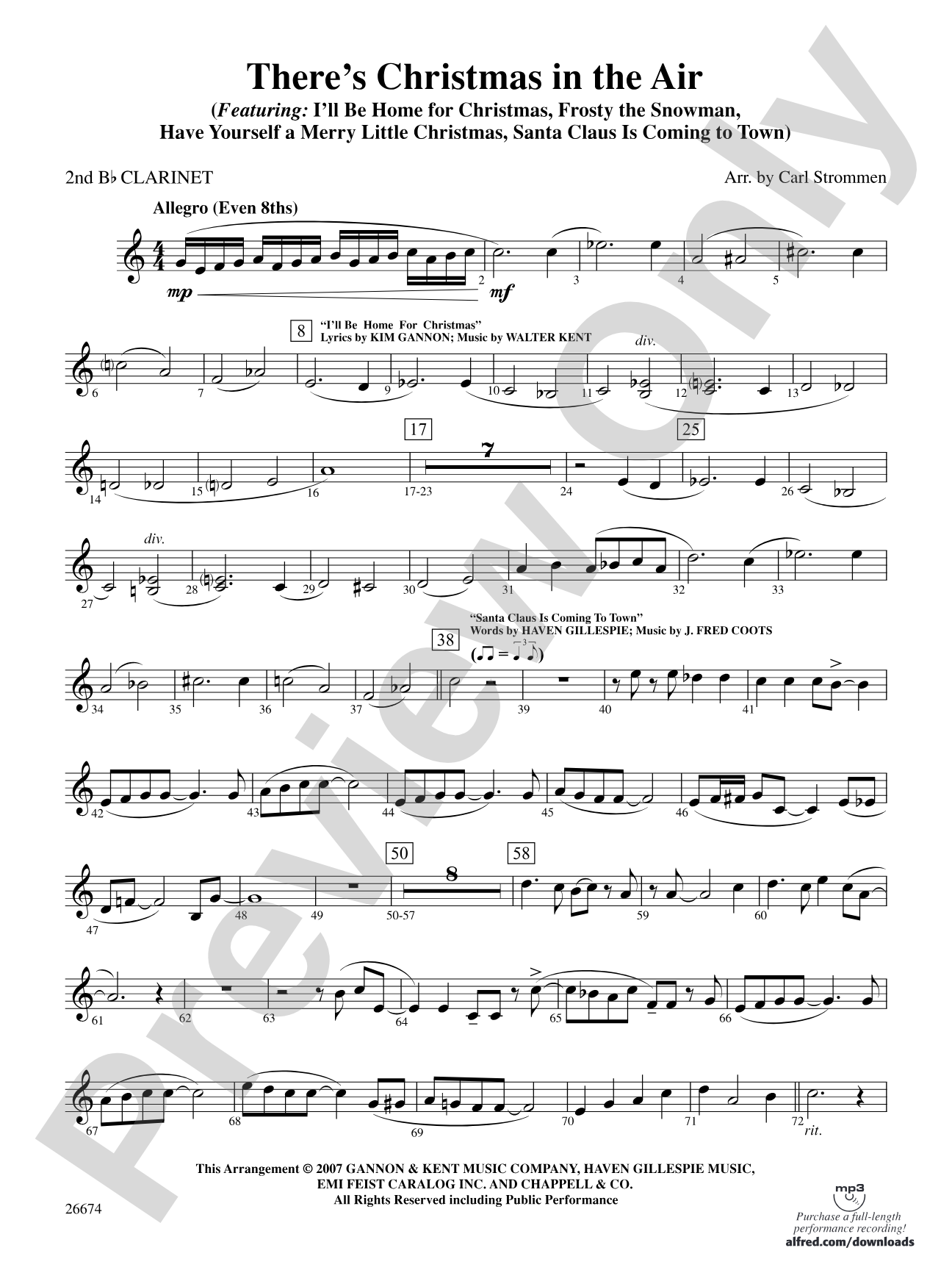 There's Christmas in the Air: 2nd B-flat Clarinet