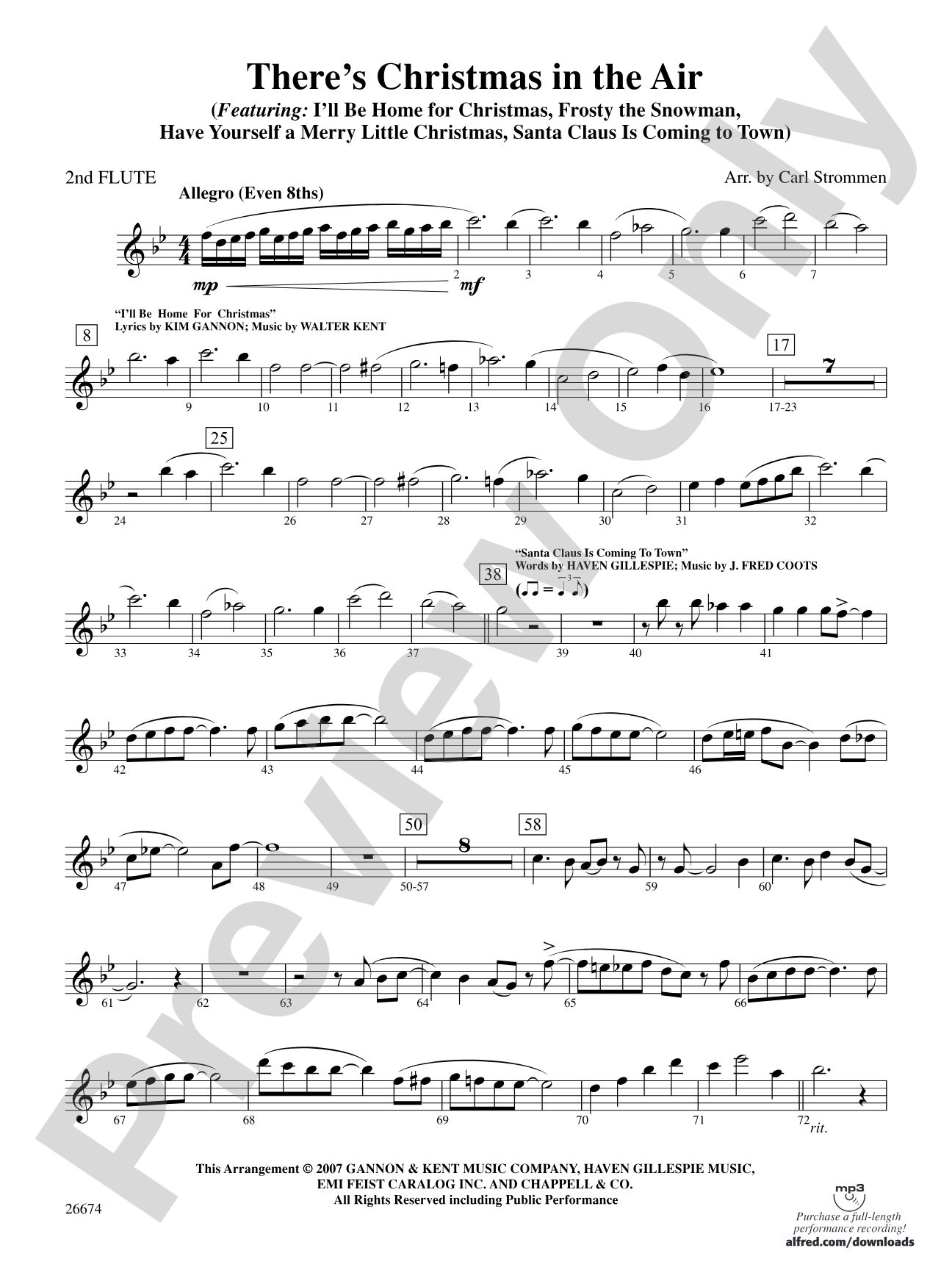 There's Christmas in the Air: 2nd Flute