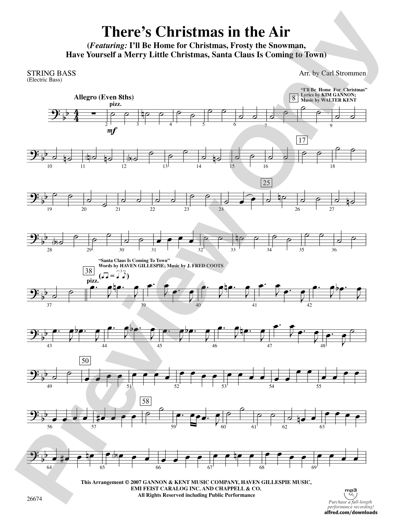 There's Christmas in the Air: String Bass