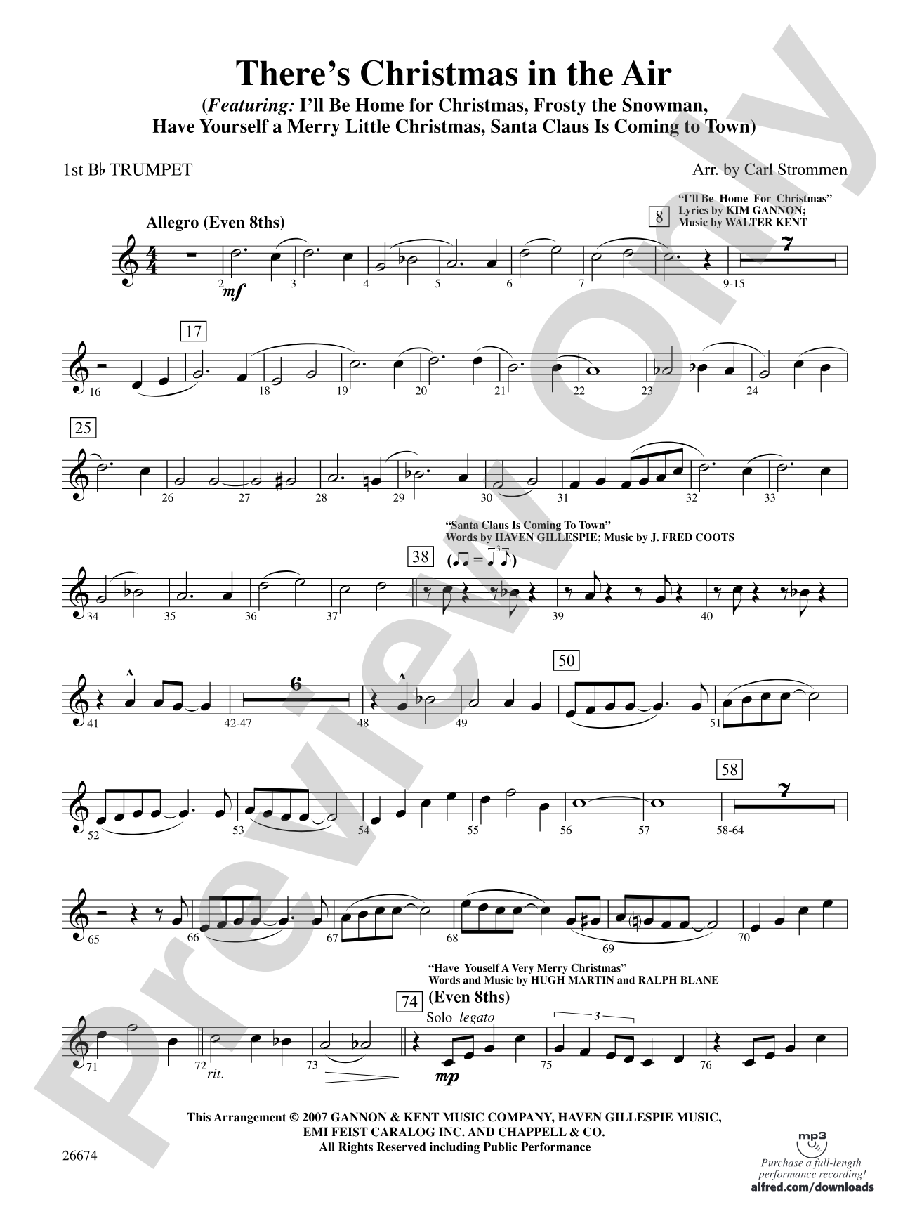 There's Christmas in the Air: 1st B-flat Trumpet