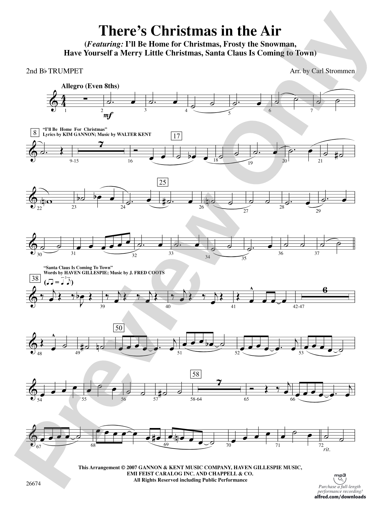 There's Christmas in the Air: 2nd B-flat Trumpet