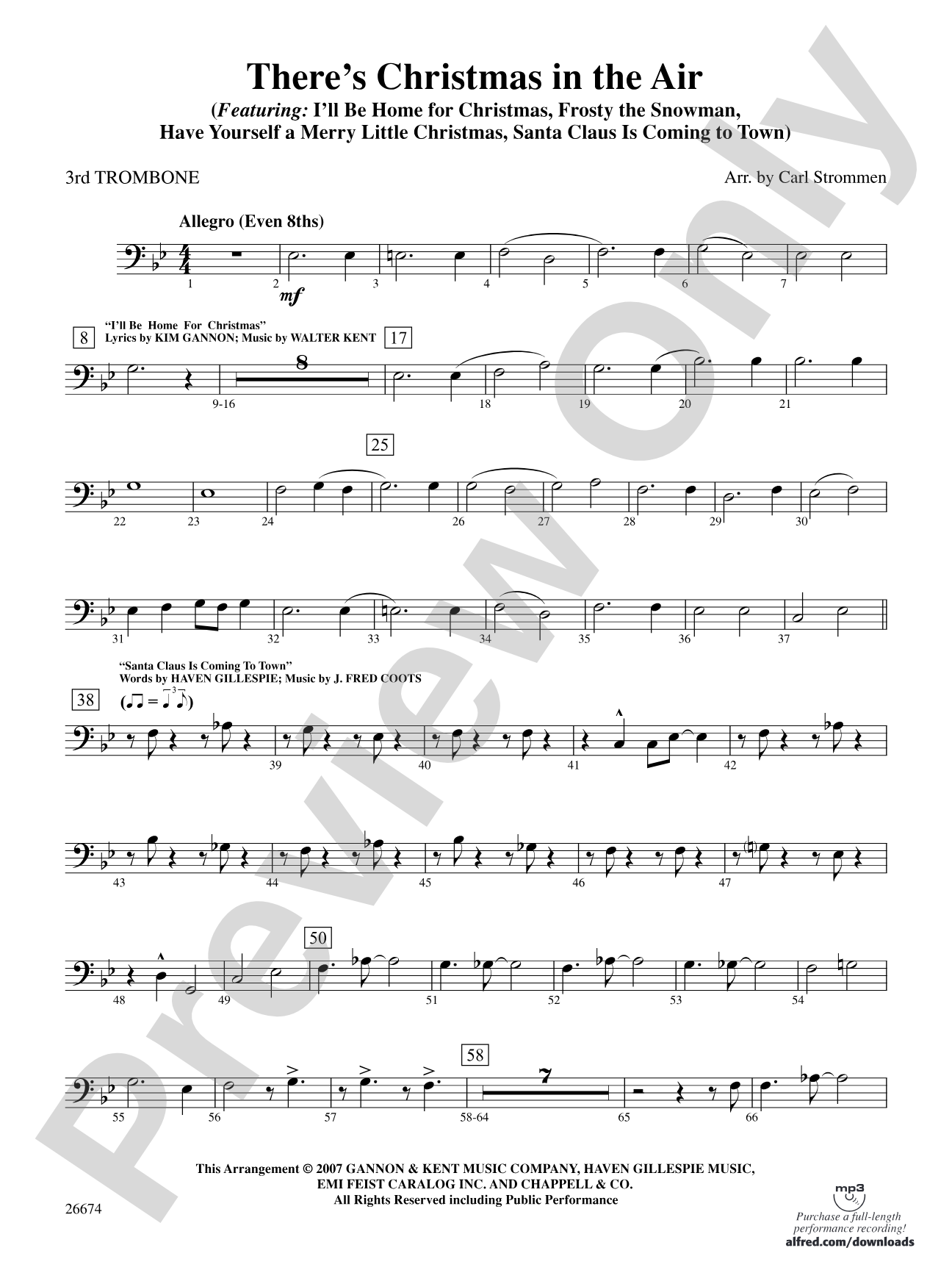There's Christmas in the Air: 3rd Trombone
