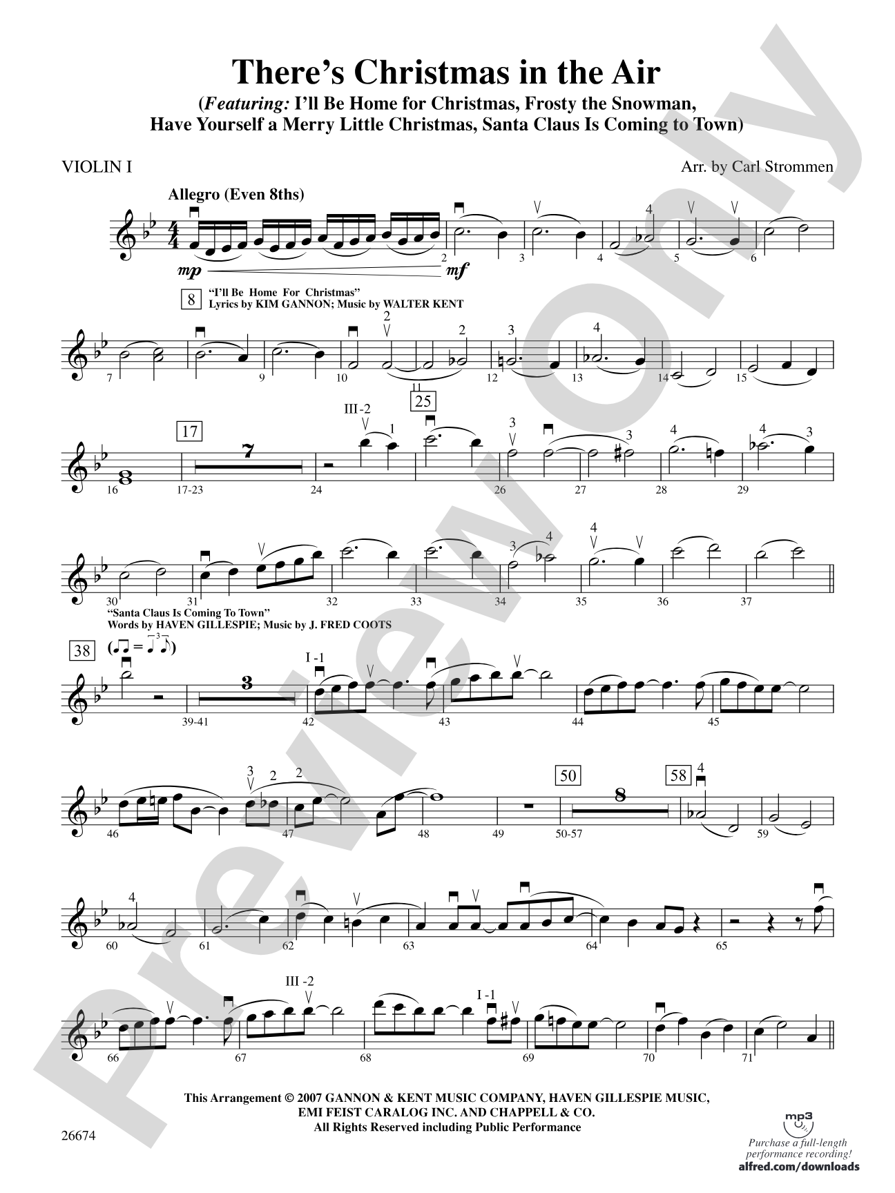 There's Christmas in the Air: 1st Violin