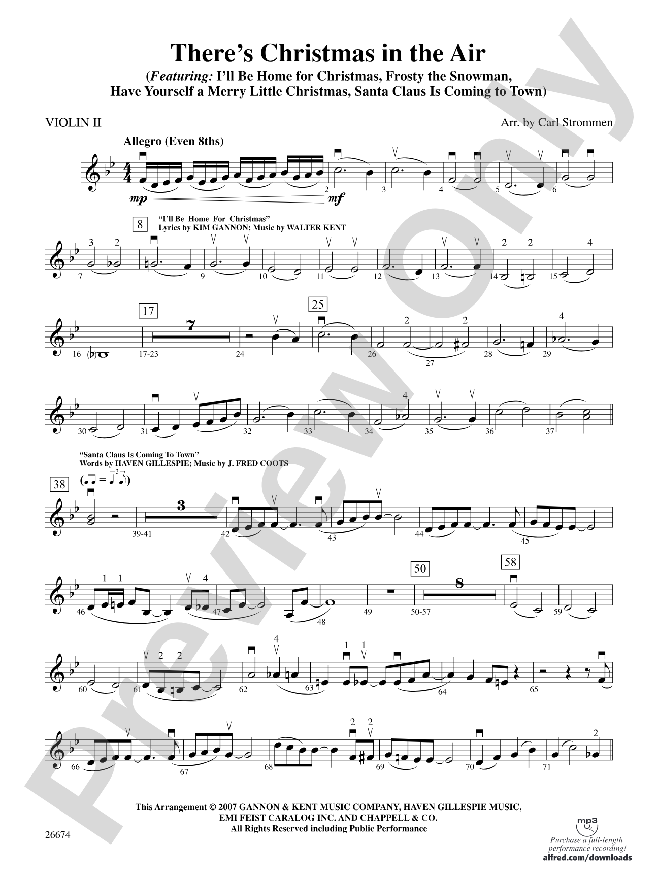 There's Christmas in the Air: 2nd Violin
