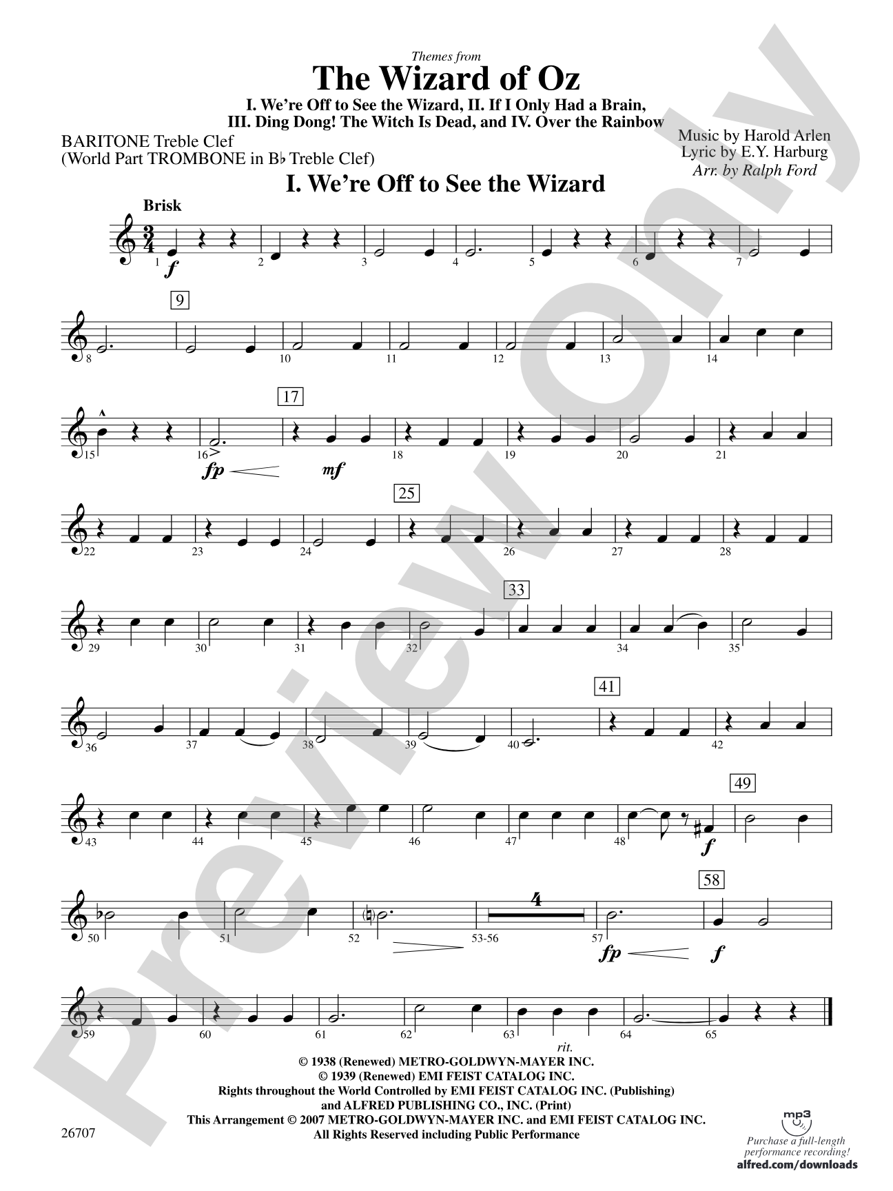 The Wizard of Oz: Baritone T.C.