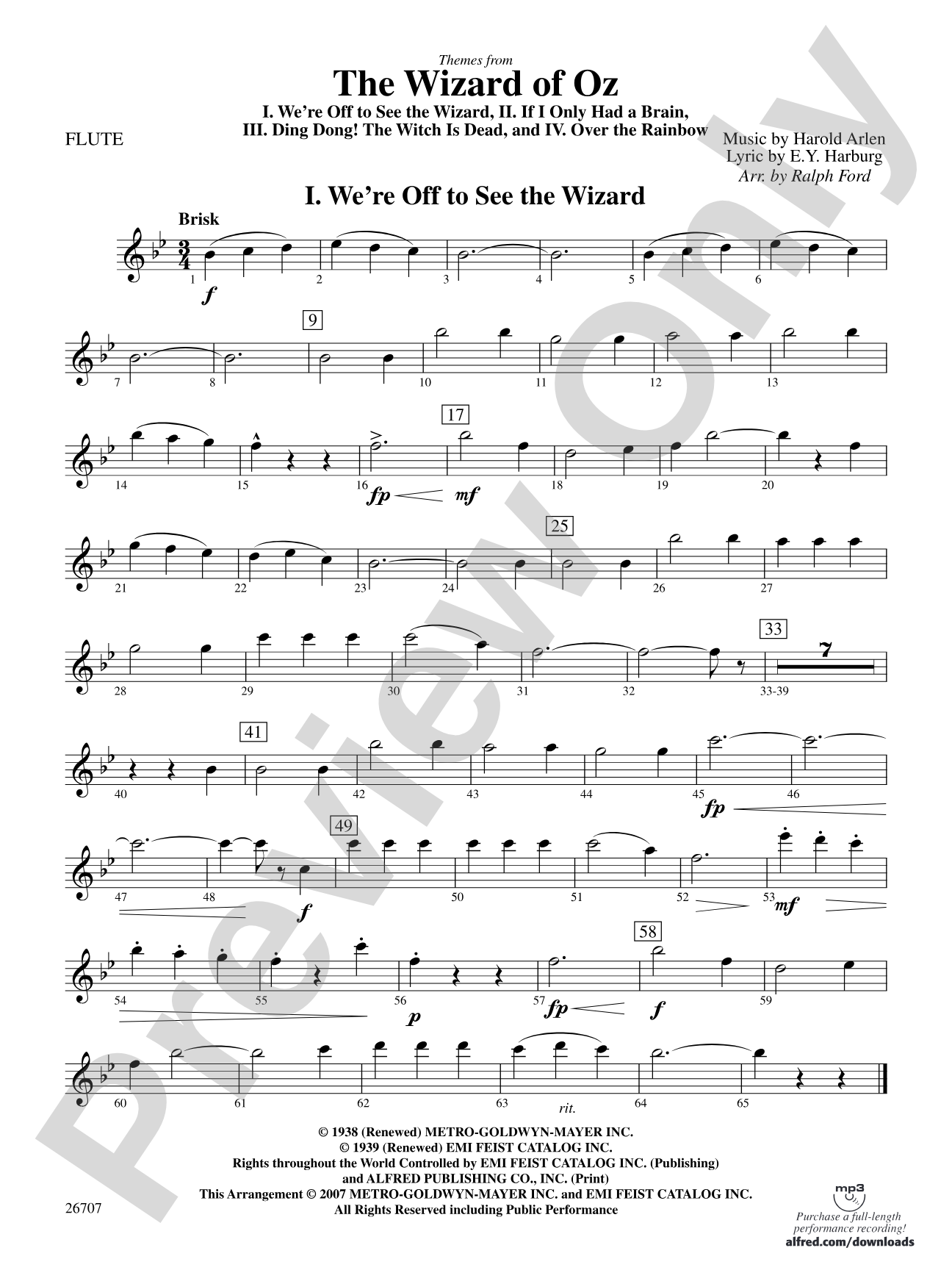The Wizard of Oz: Flute