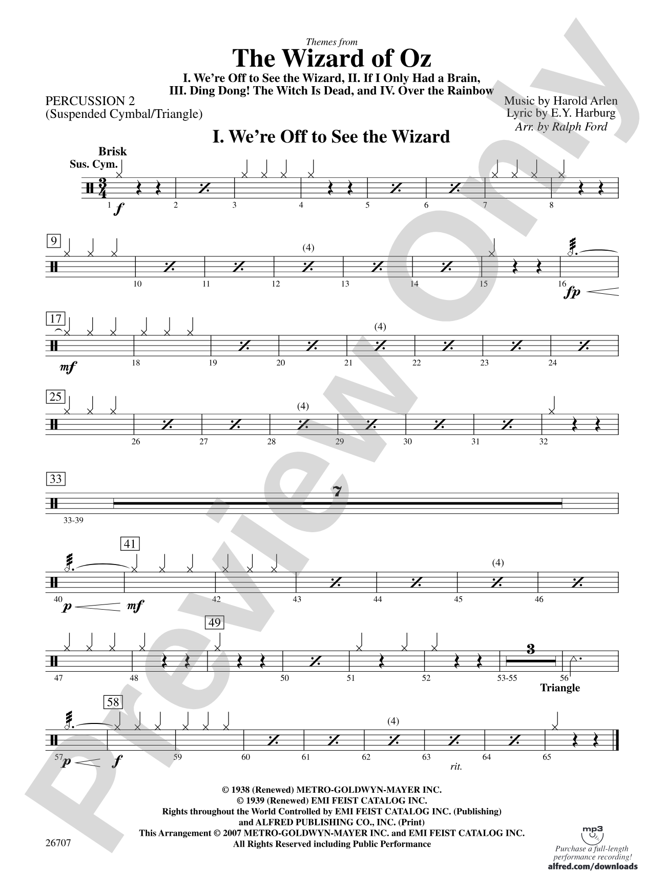 The Wizard of Oz: 2nd Percussion