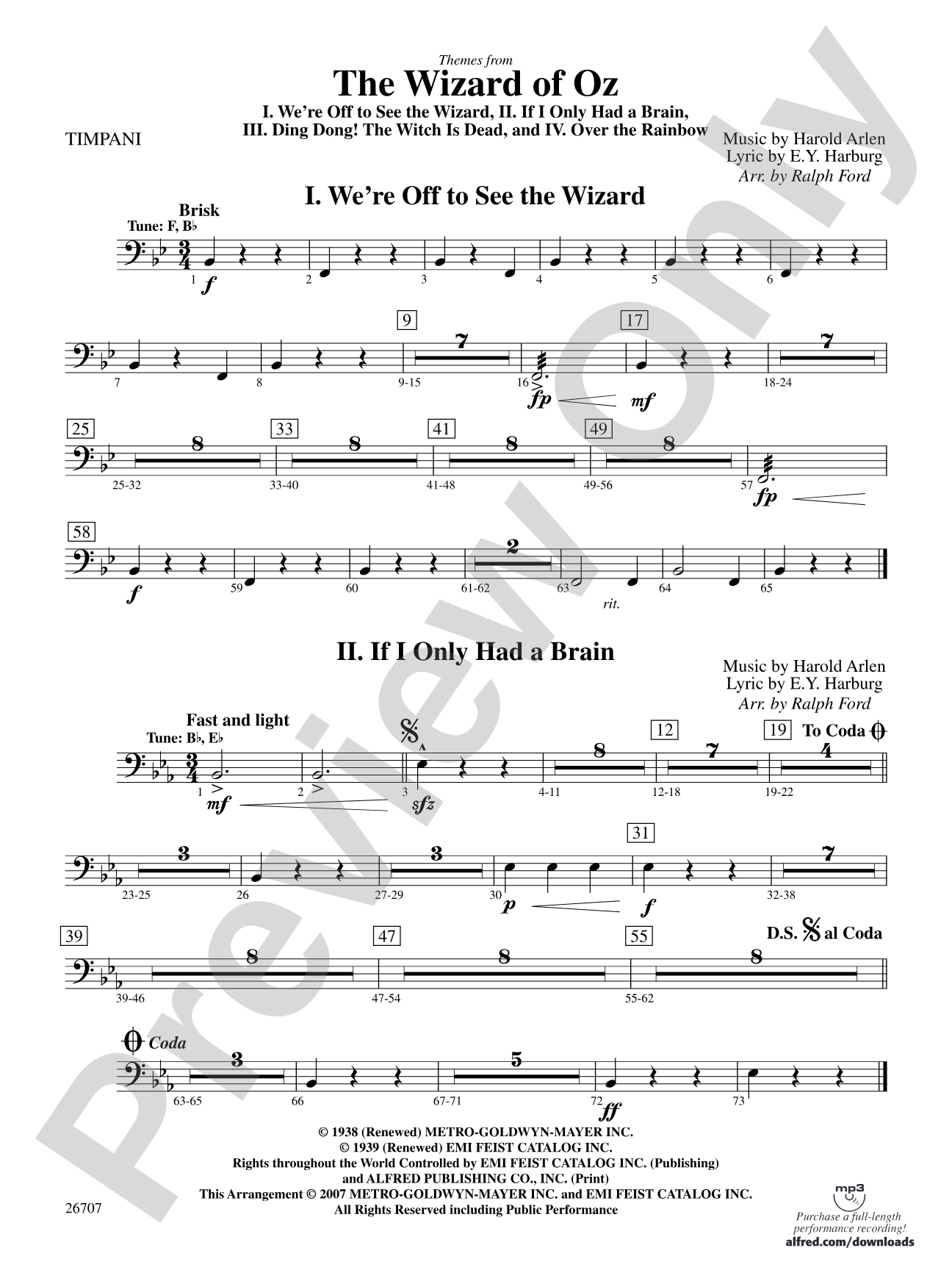 The Wizard of Oz: Timpani