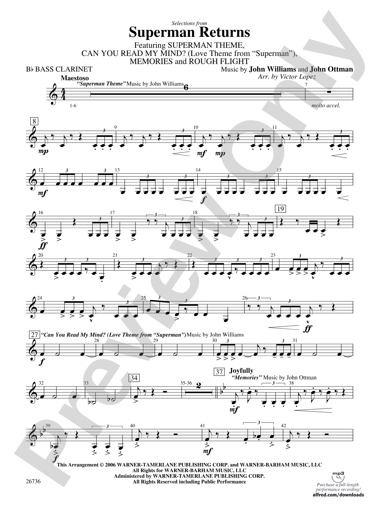 Superman Returns: B-flat Bass Clarinet