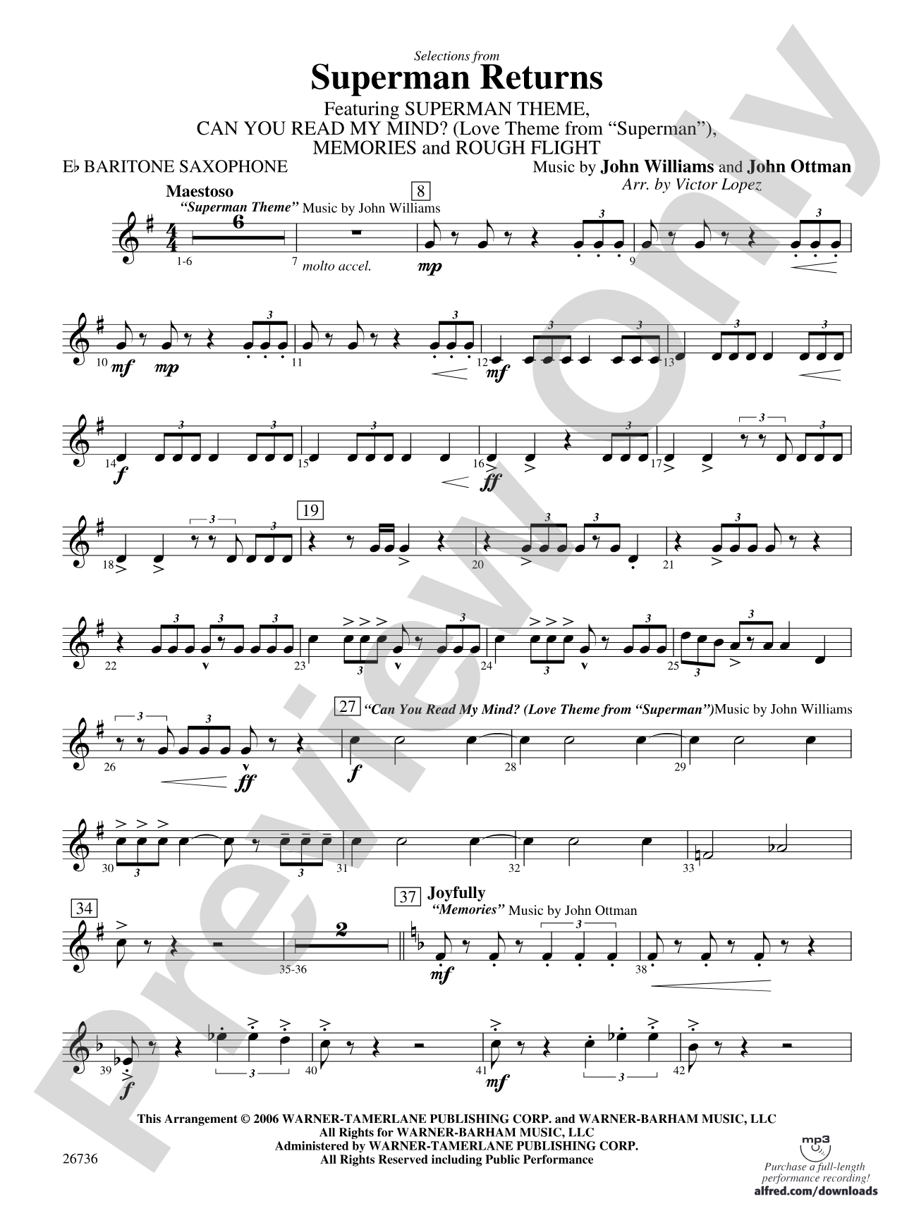 Superman Returns: E-flat Baritone Saxophone