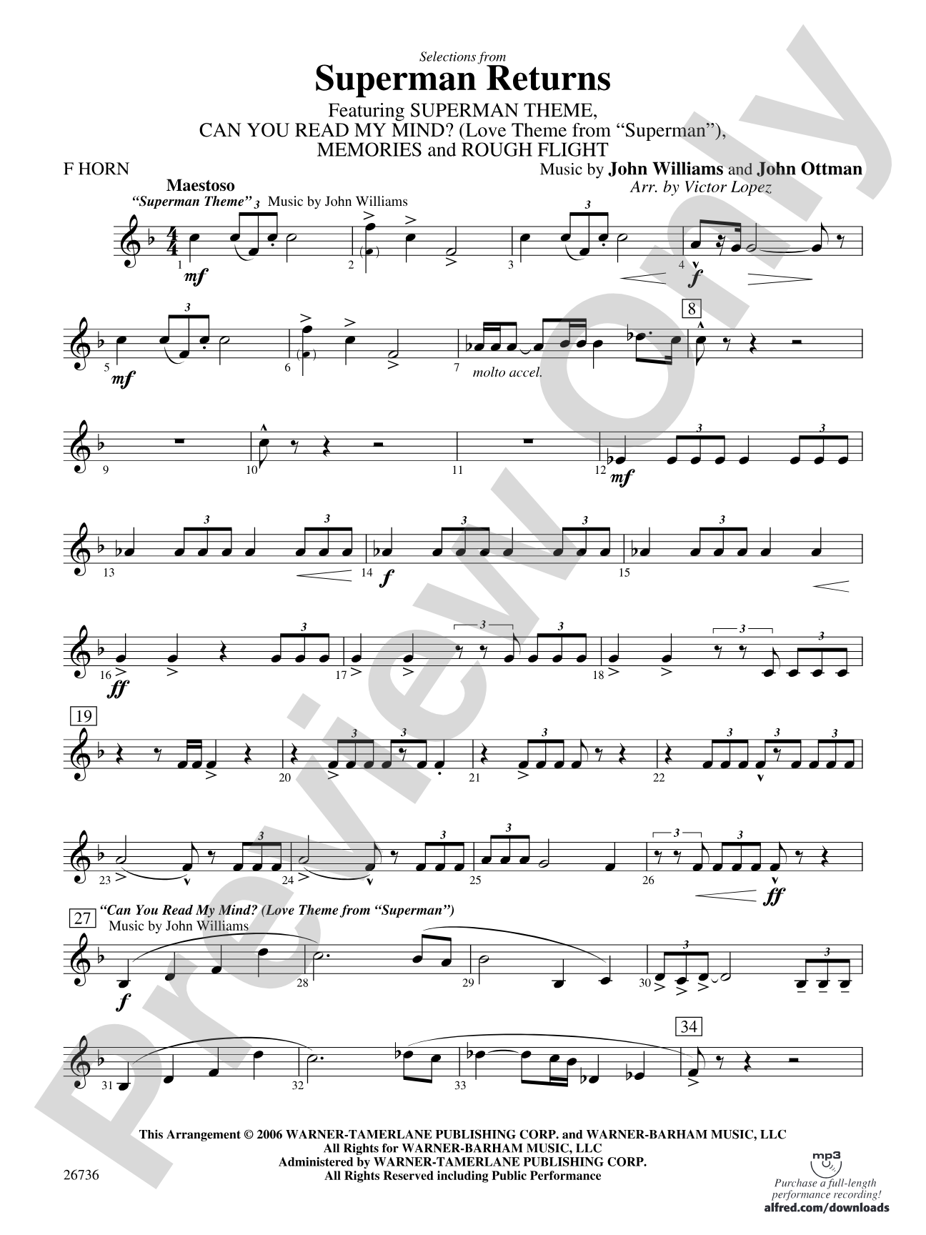 Superman Returns: 1st F Horn