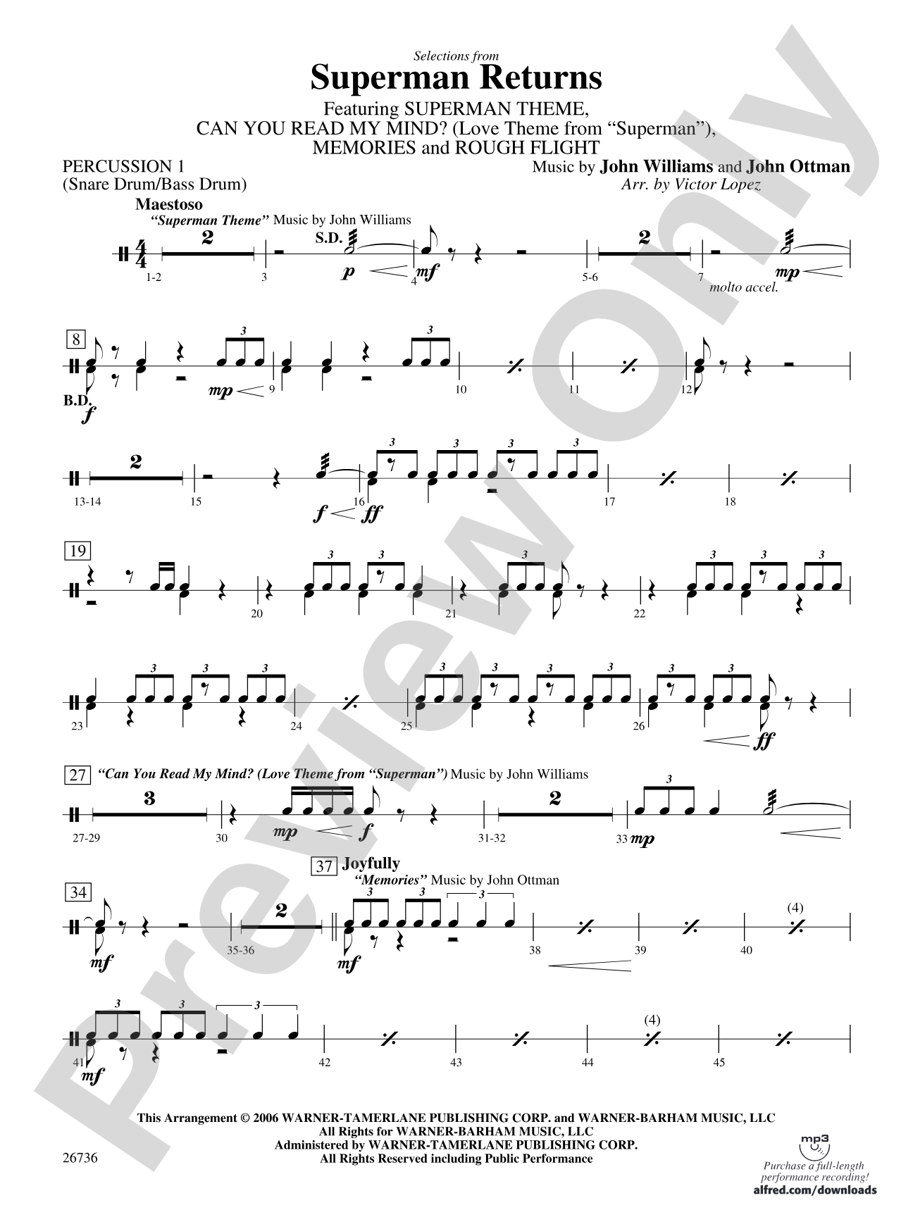 Superman Returns: 1st Percussion