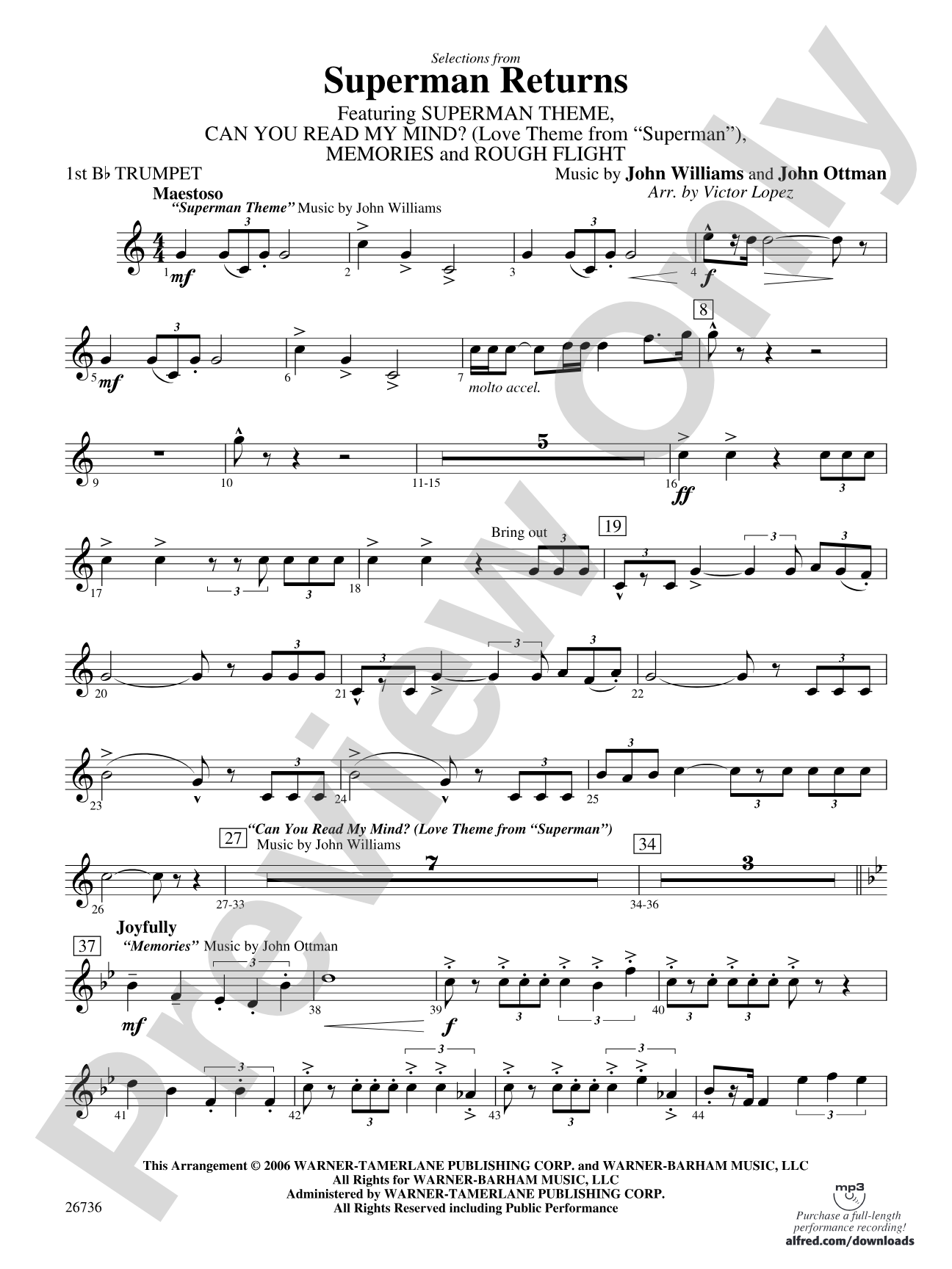 Superman Returns: 1st B-flat Trumpet