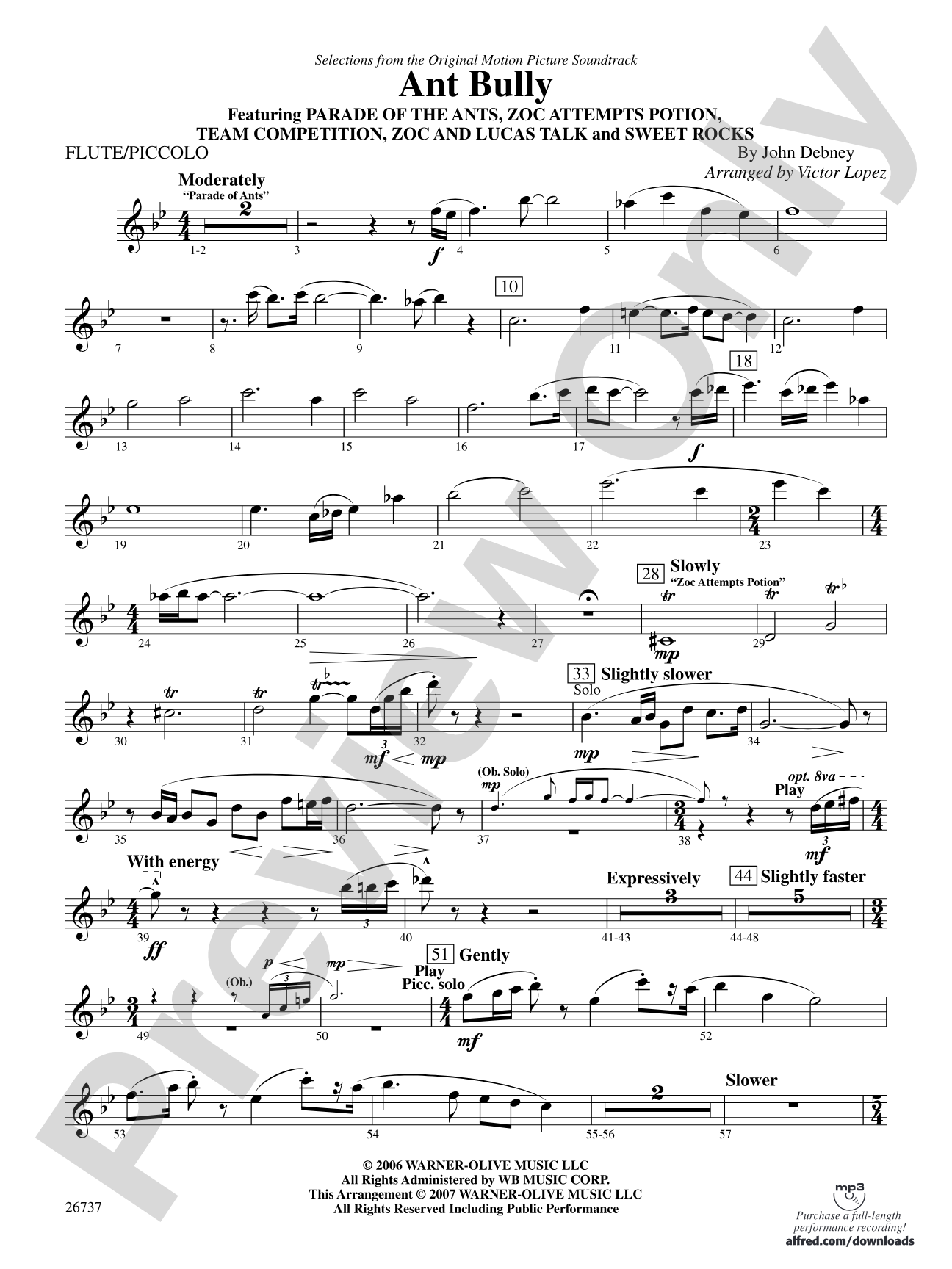 The Ant Bully, Selections from: Flute
