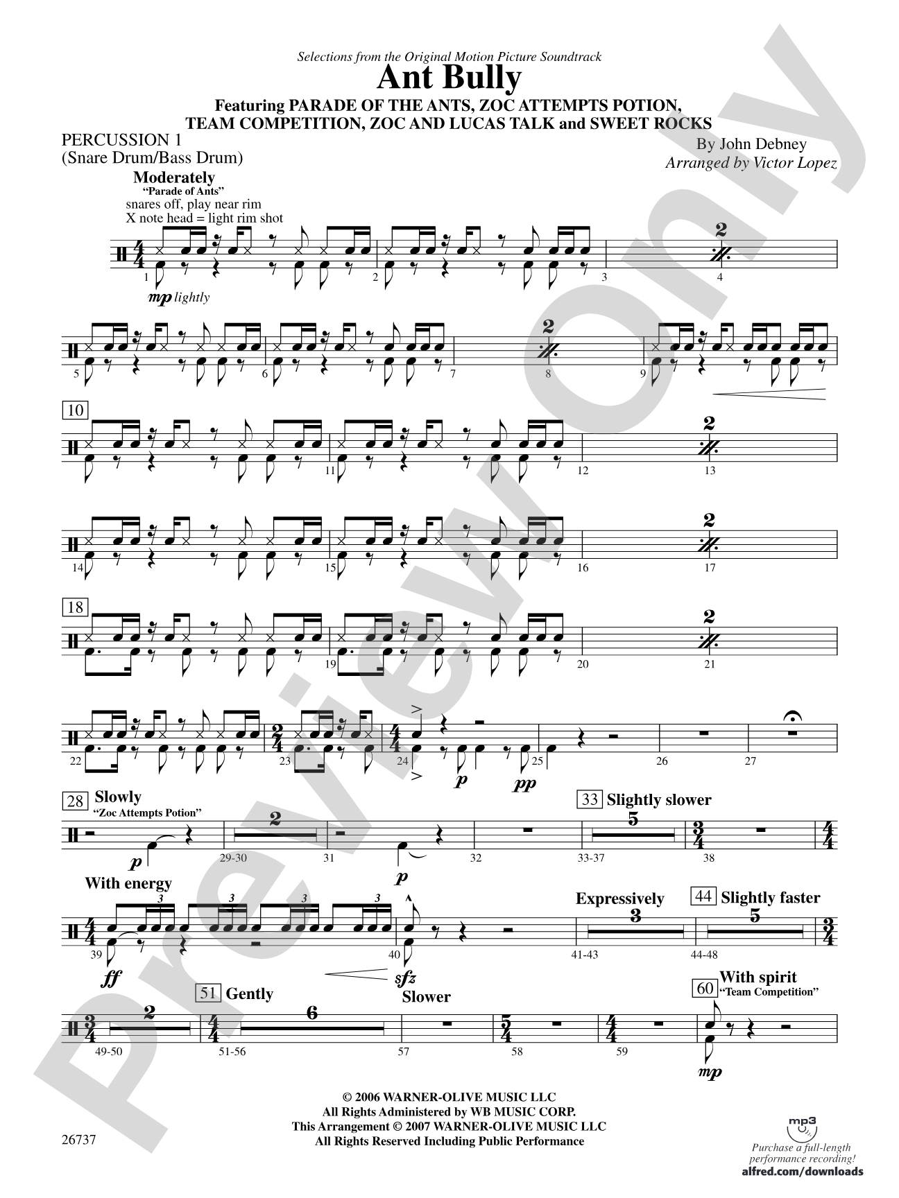 The Ant Bully, Selections from: 1st Percussion