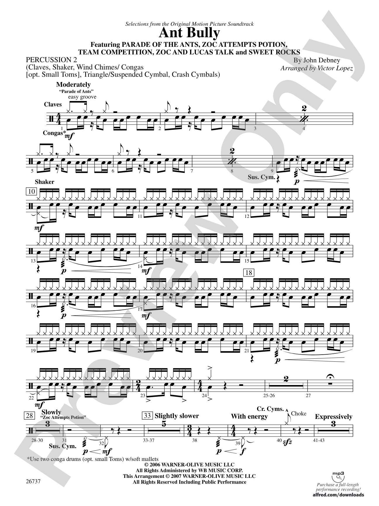 The Ant Bully, Selections from: 2nd Percussion