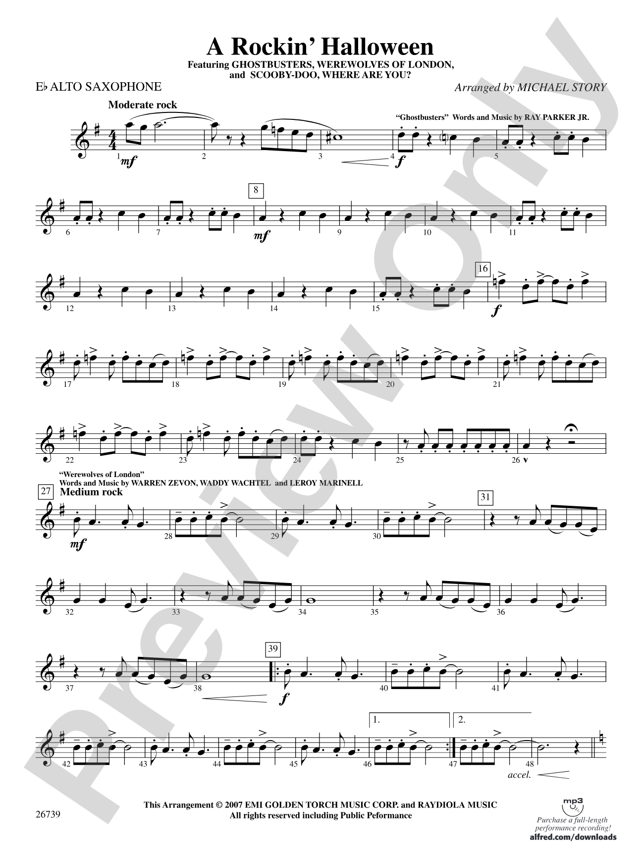 A Rockin' Halloween: E-flat Alto Saxophone