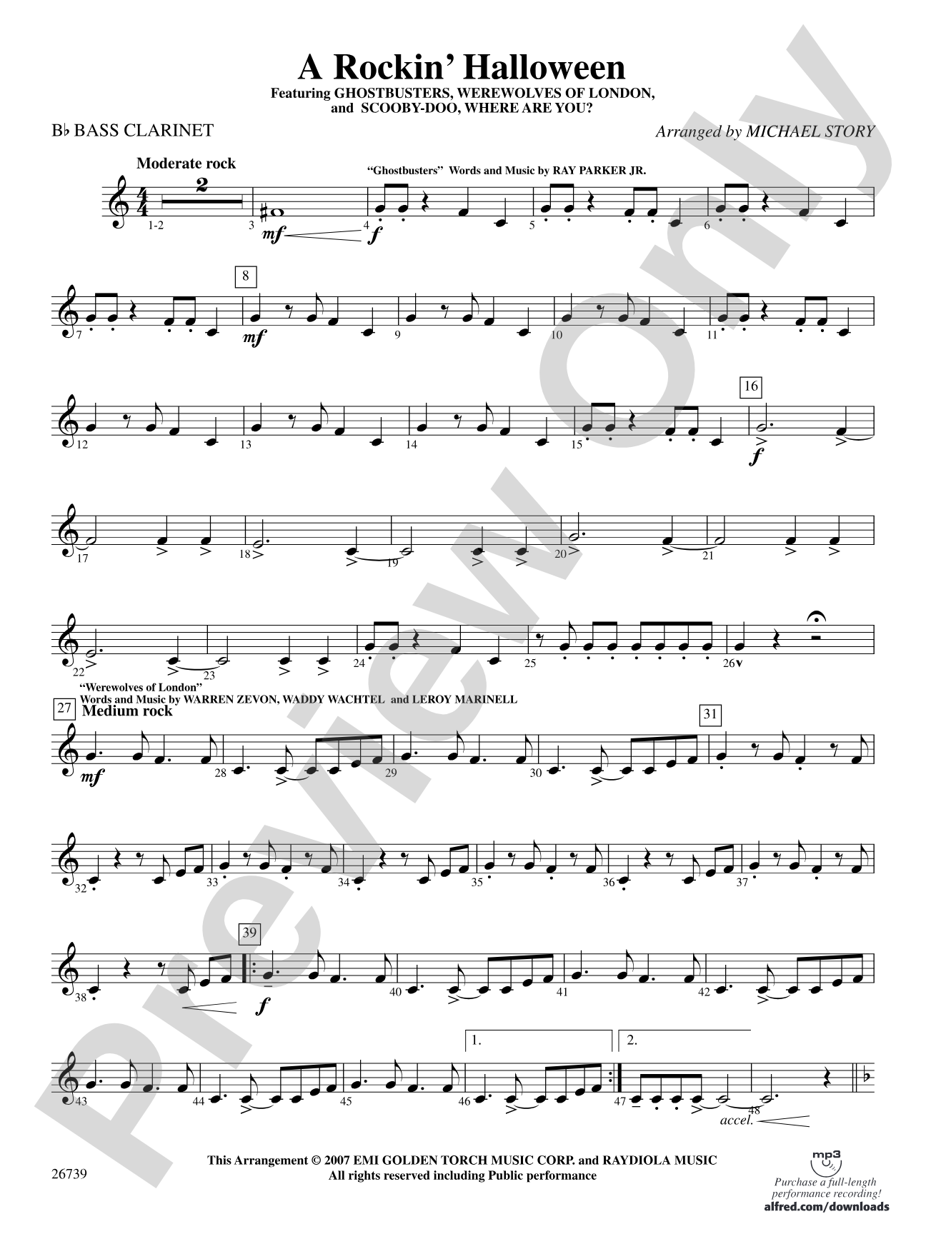 A Rockin' Halloween: B-flat Bass Clarinet