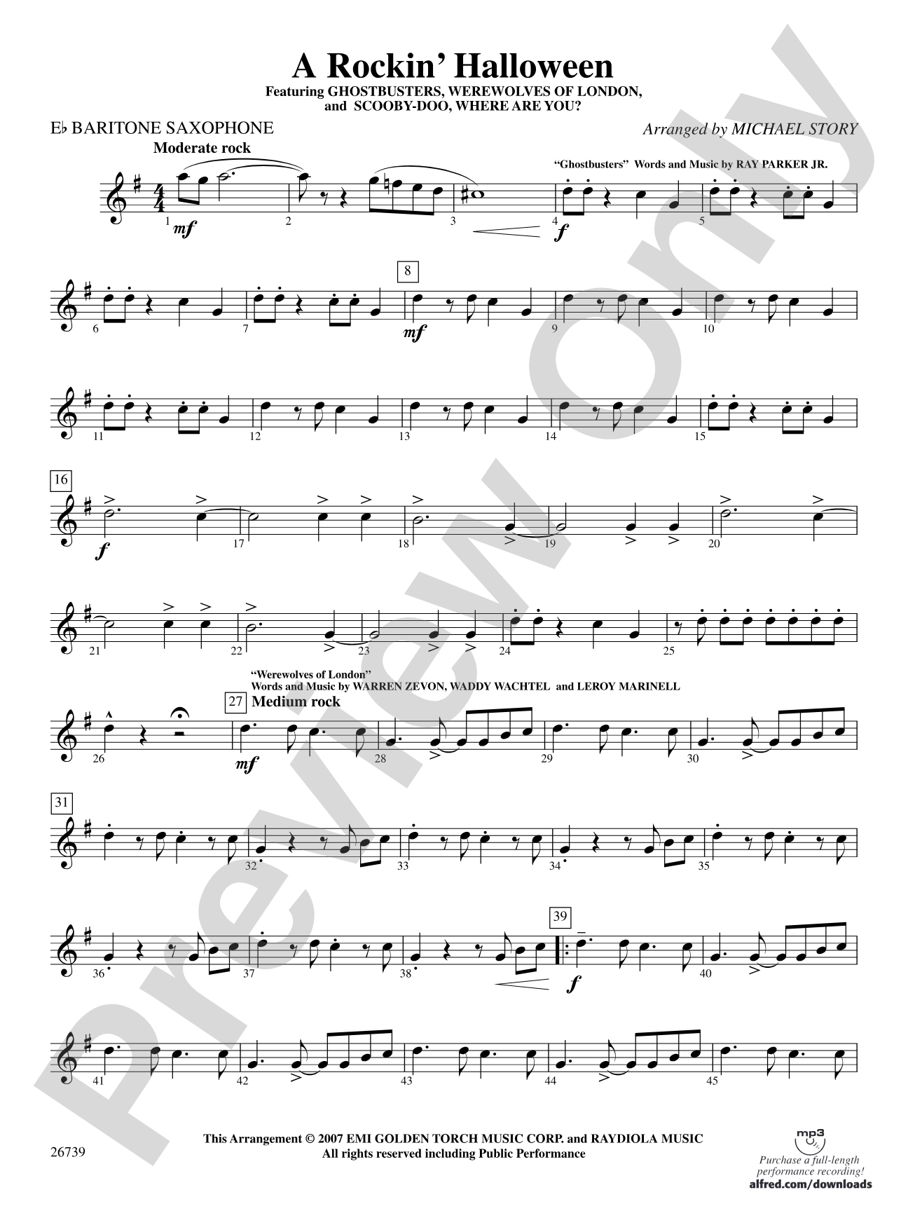 A Rockin' Halloween: E-flat Baritone Saxophone