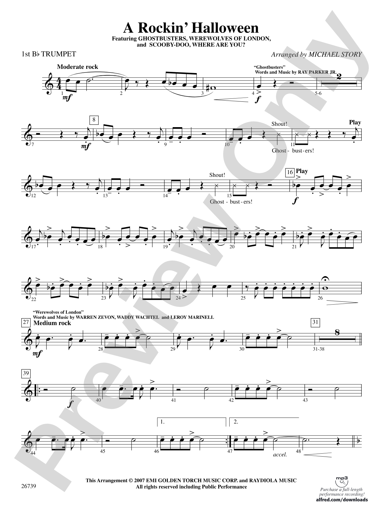 A Rockin' Halloween: 1st B-flat Trumpet