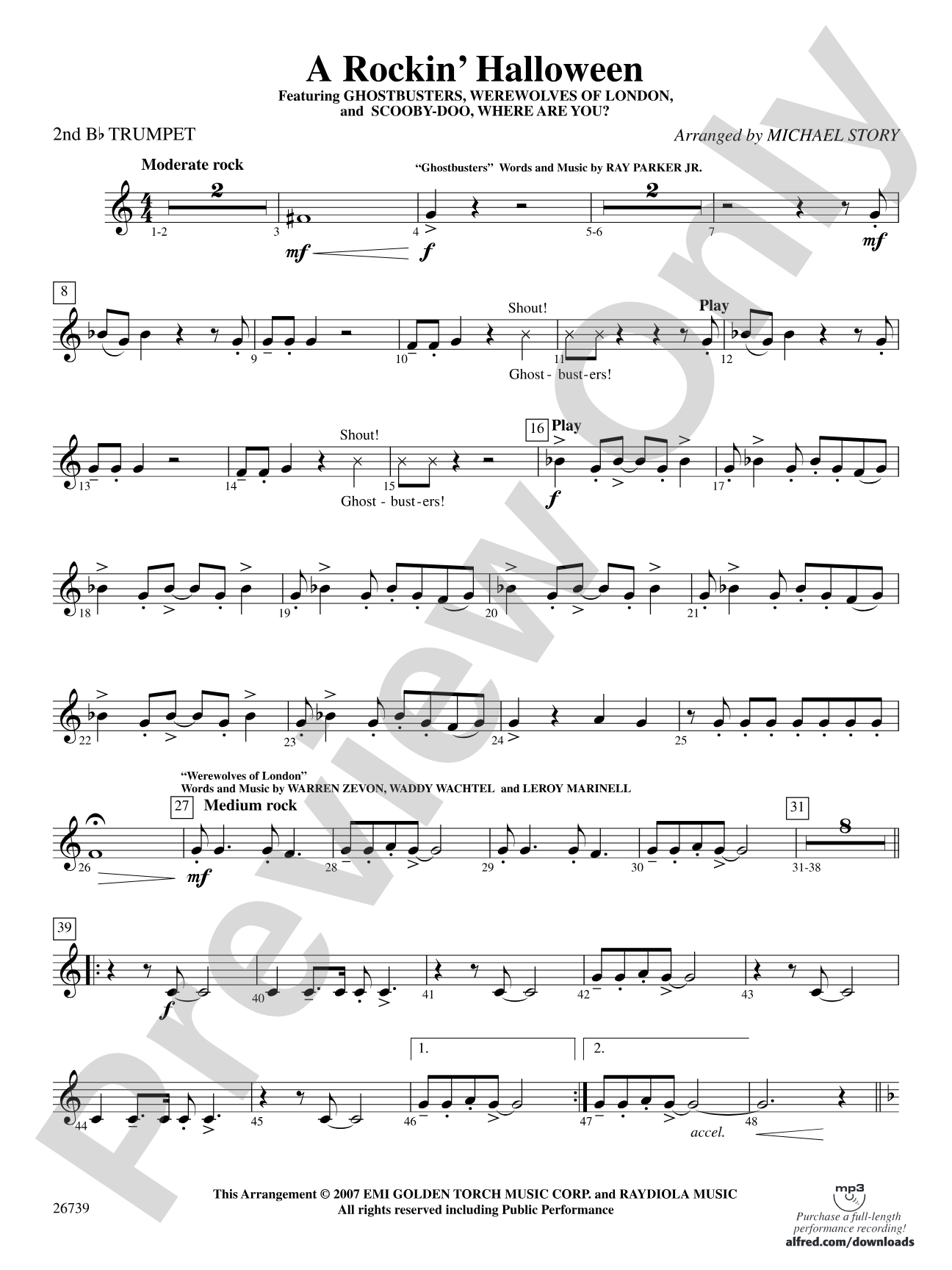 A Rockin' Halloween: 2nd B-flat Trumpet