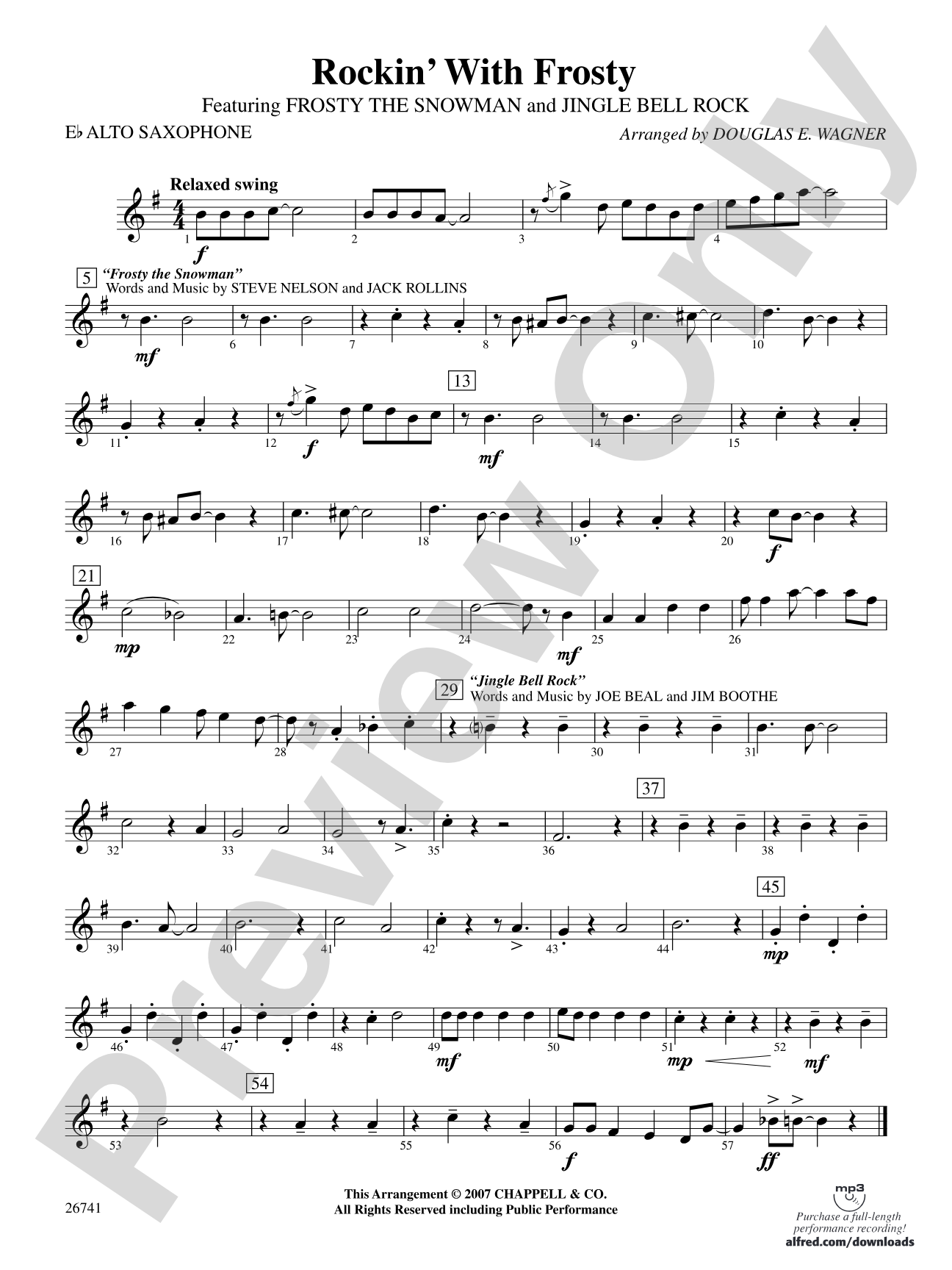 Rockin' with Frosty: E-flat Alto Saxophone