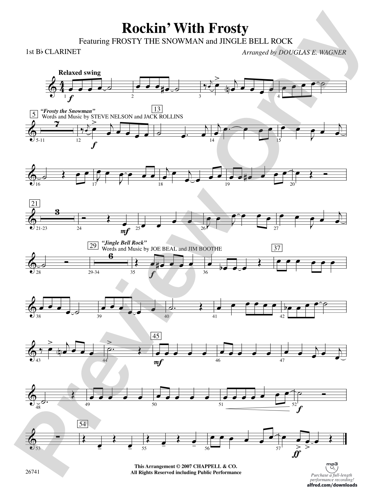 Rockin' with Frosty: 1st B-flat Clarinet