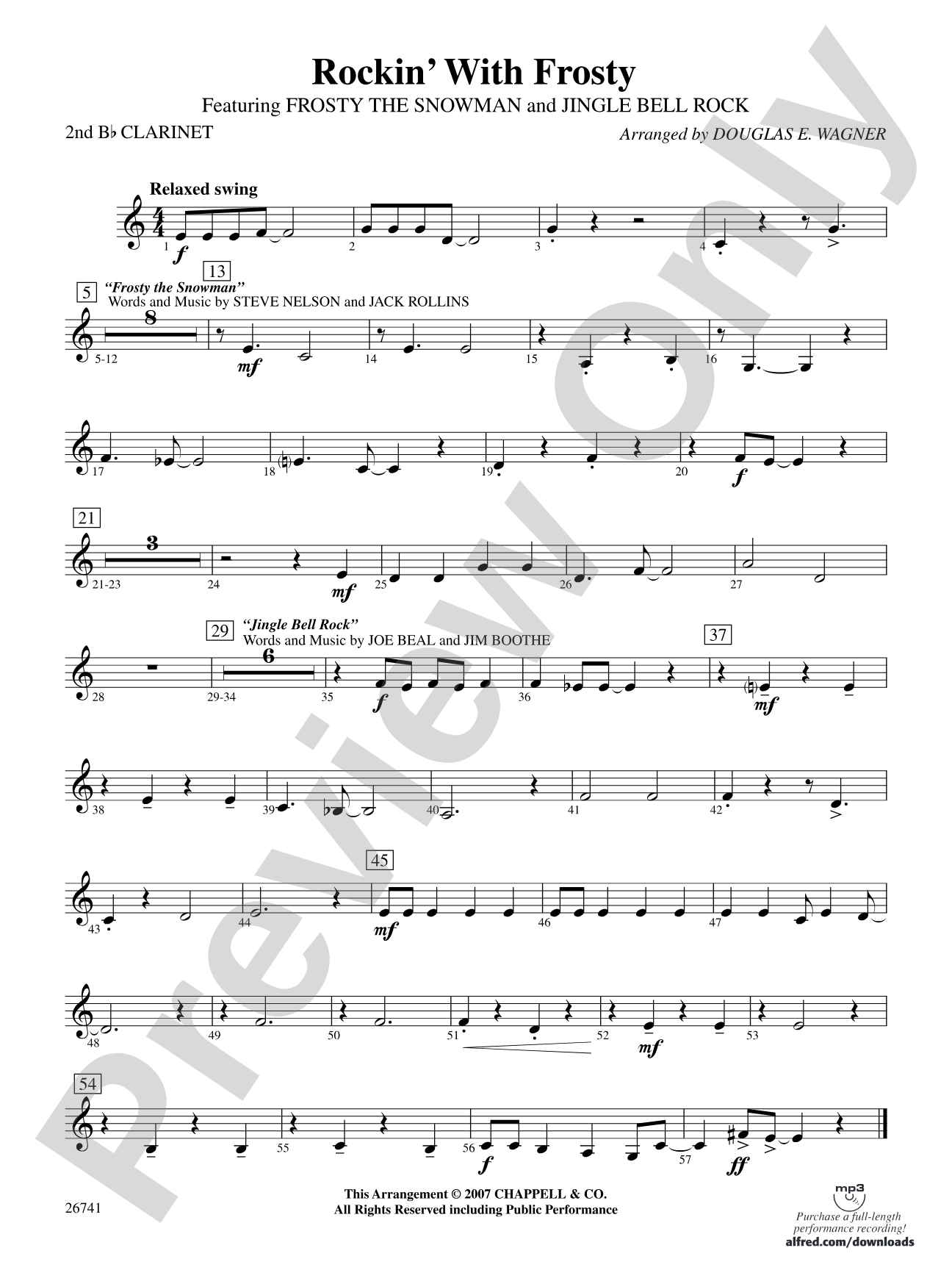 Rockin' with Frosty: 2nd B-flat Clarinet