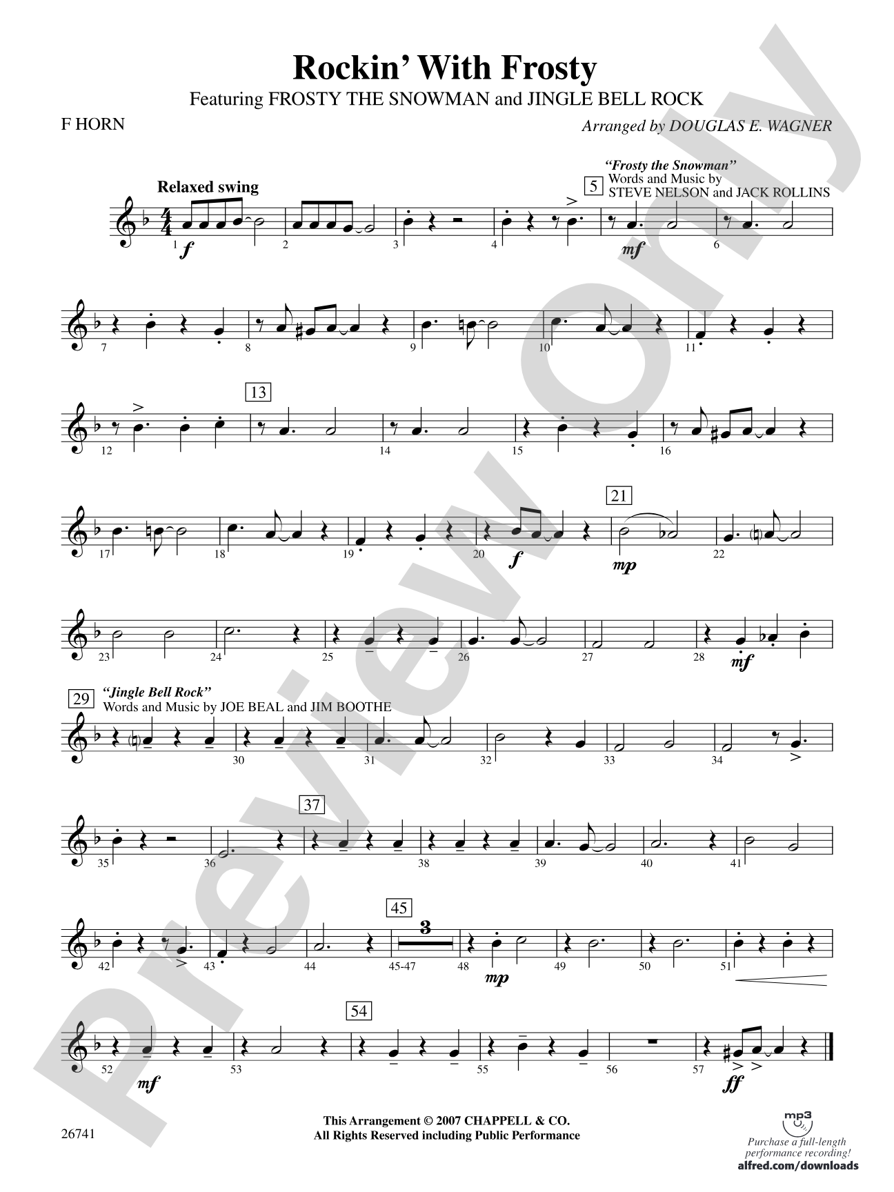 Rockin' with Frosty: 1st F Horn