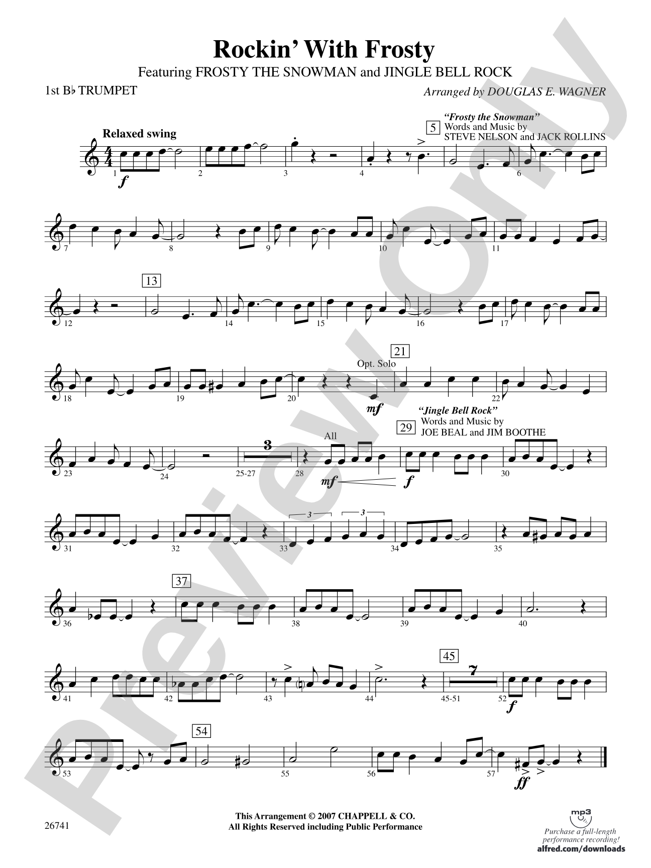 Rockin' with Frosty: 1st B-flat Trumpet