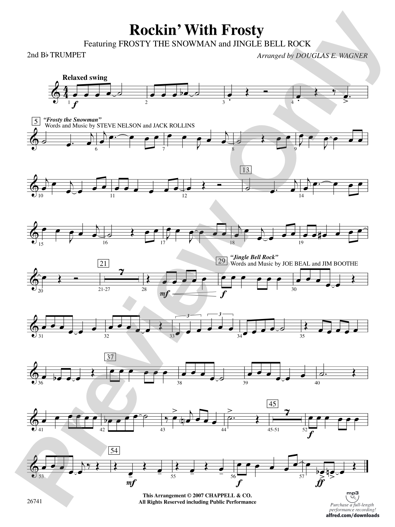 Rockin' with Frosty: 2nd B-flat Trumpet