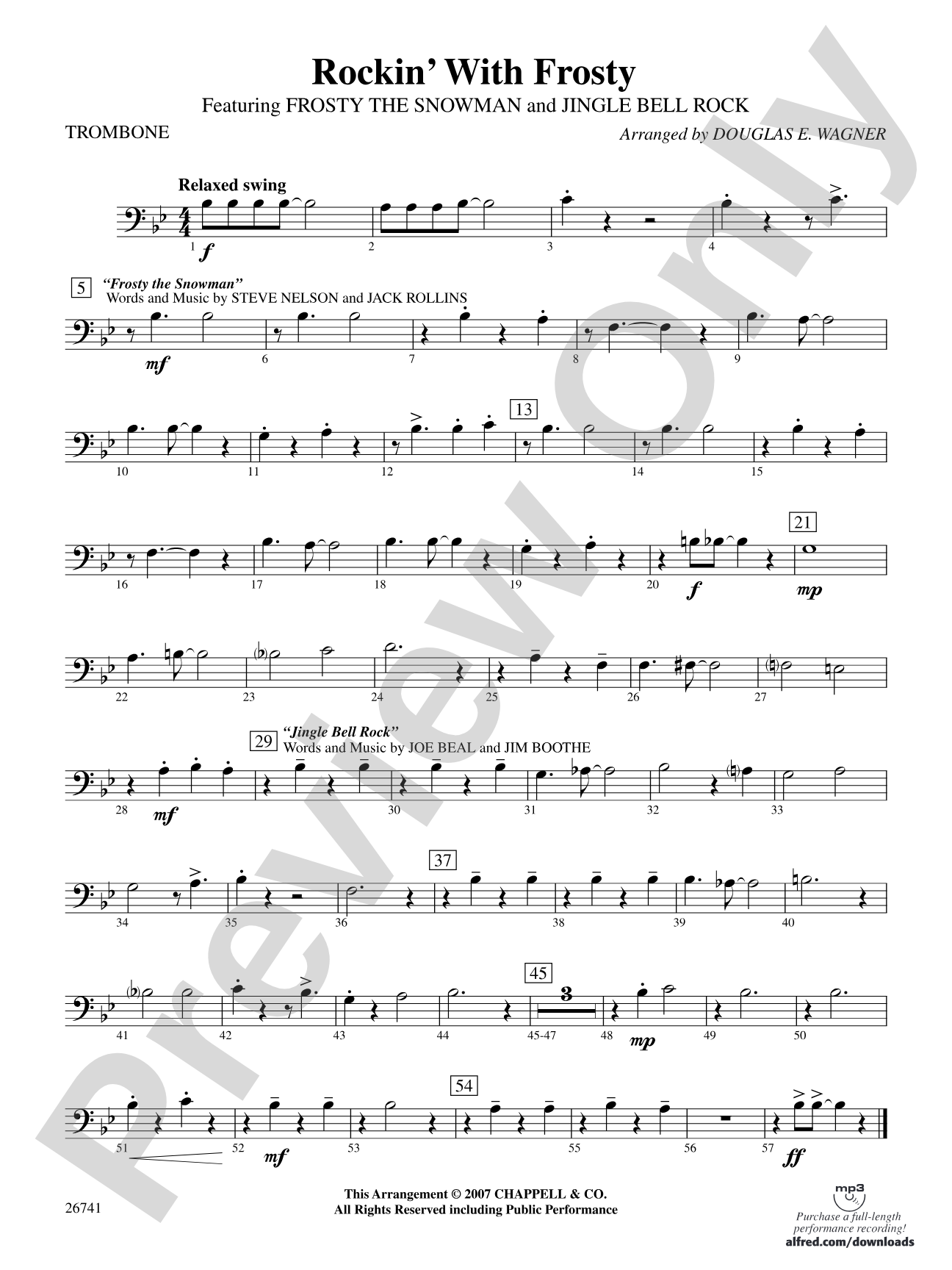 Rockin' with Frosty: 1st Trombone