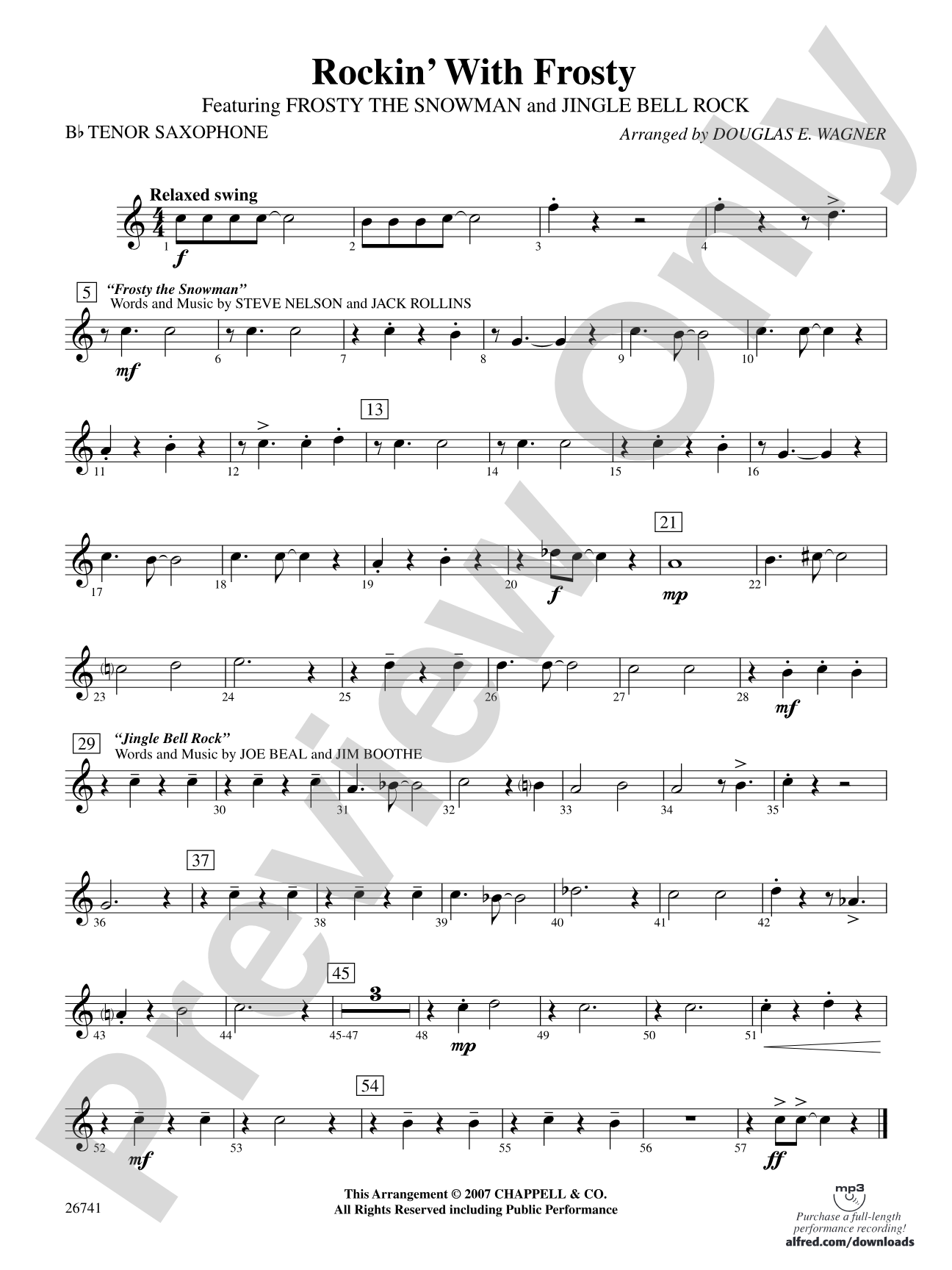 Rockin' with Frosty: B-flat Tenor Saxophone