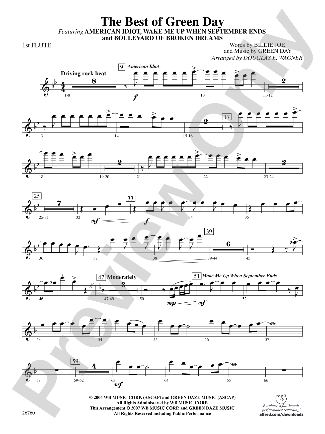 The Best of Green Day: Flute