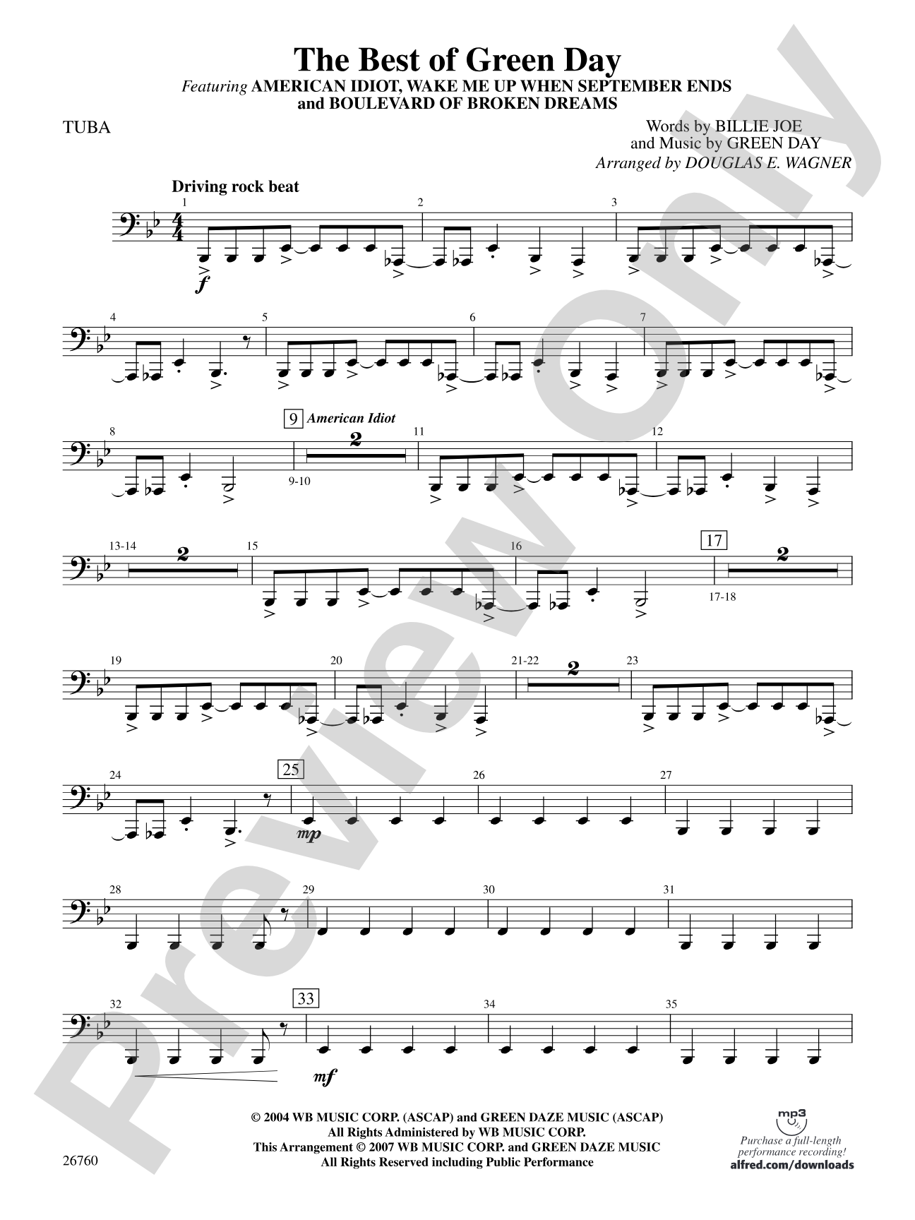 The Best of Green Day: Tuba