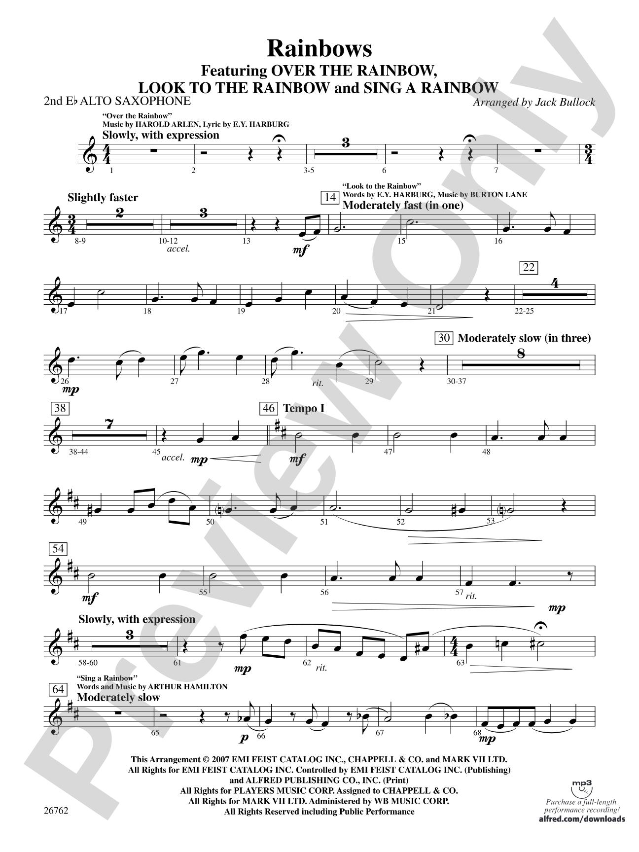 Rainbows: 2nd E-flat Alto Saxophone