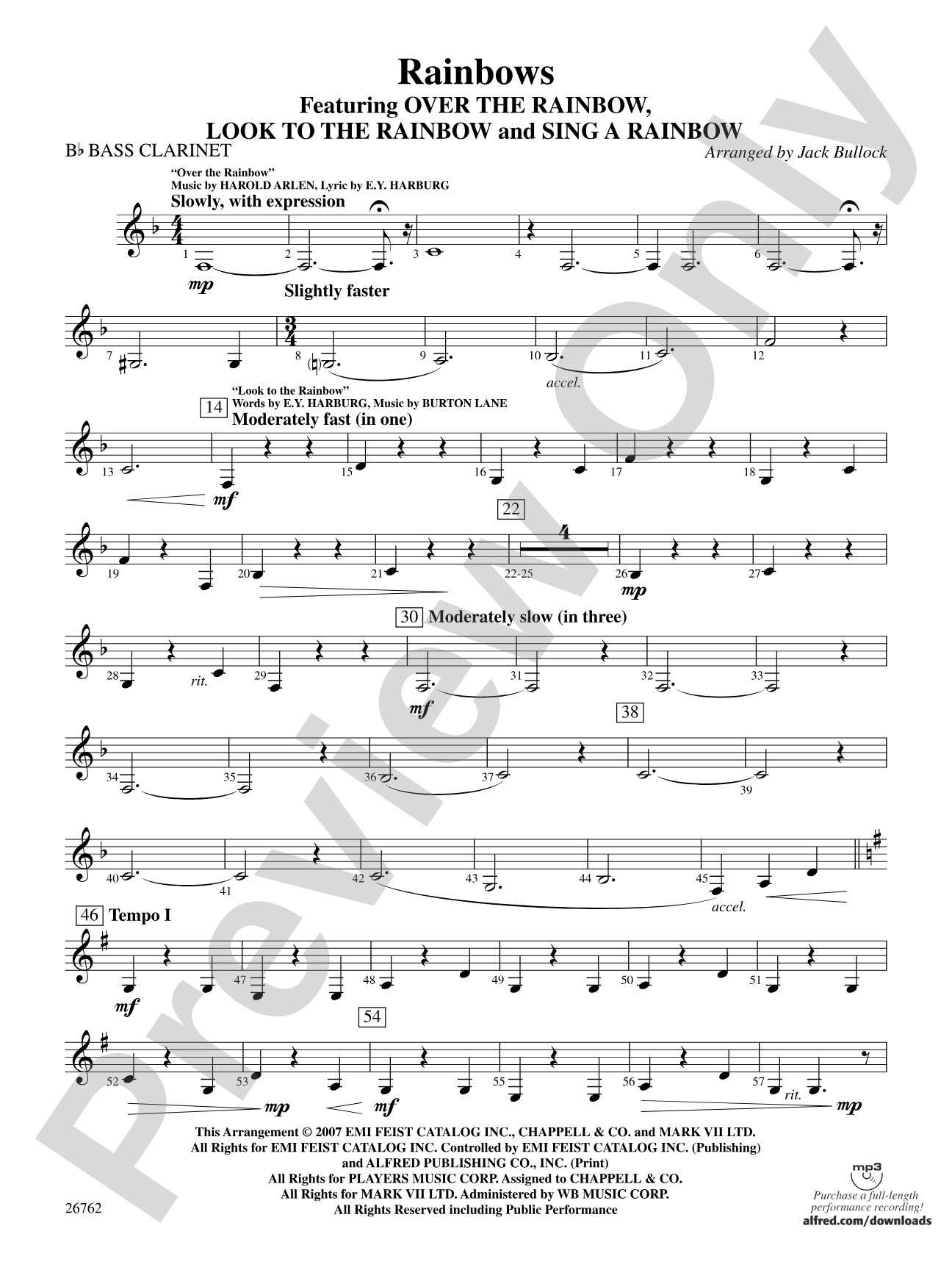 Rainbows: B-flat Bass Clarinet