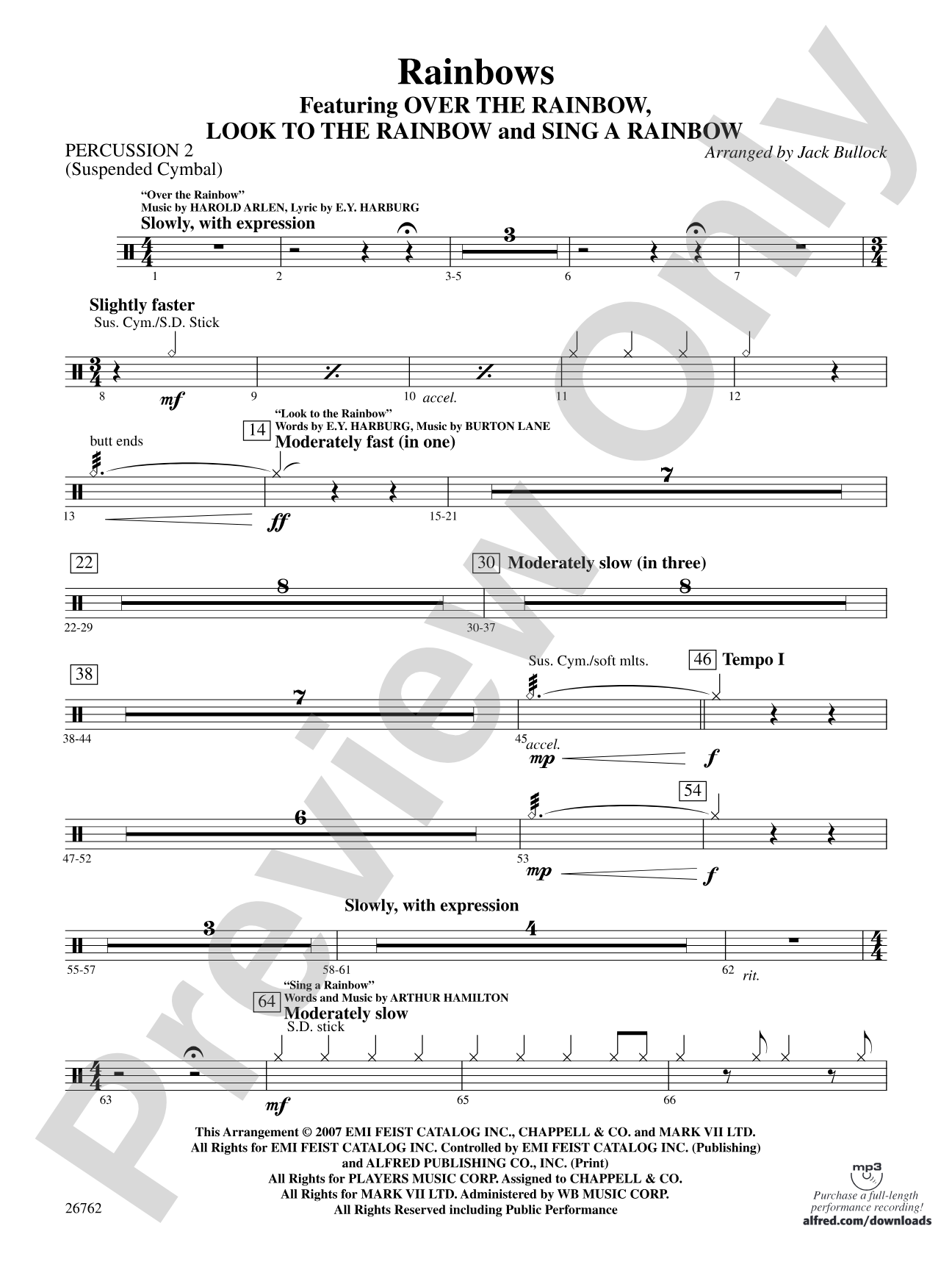 Rainbows: 2nd Percussion