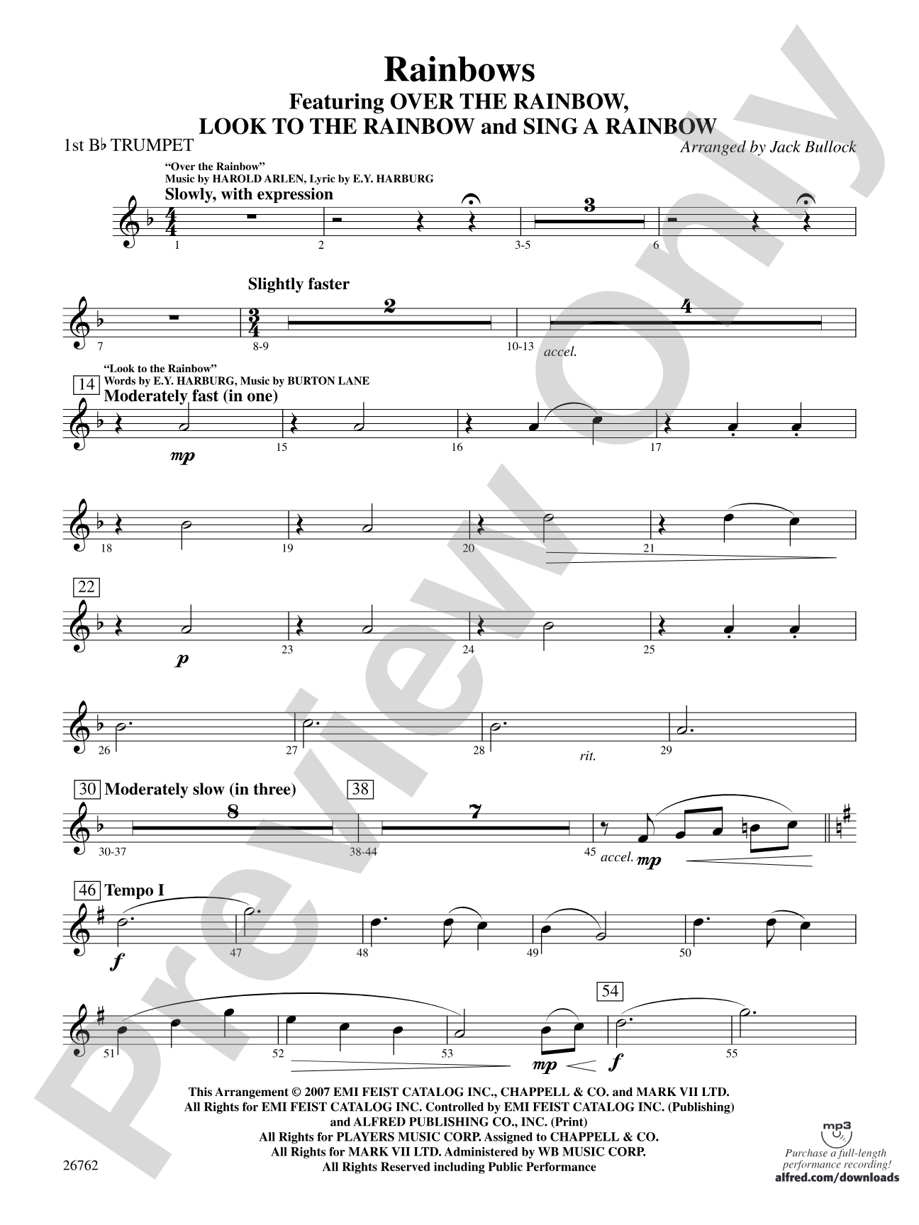 Rainbows: 1st B-flat Trumpet