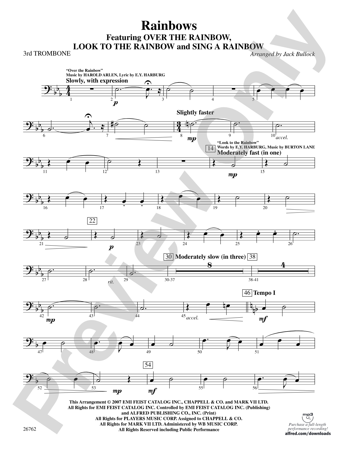 Rainbows: 3rd Trombone