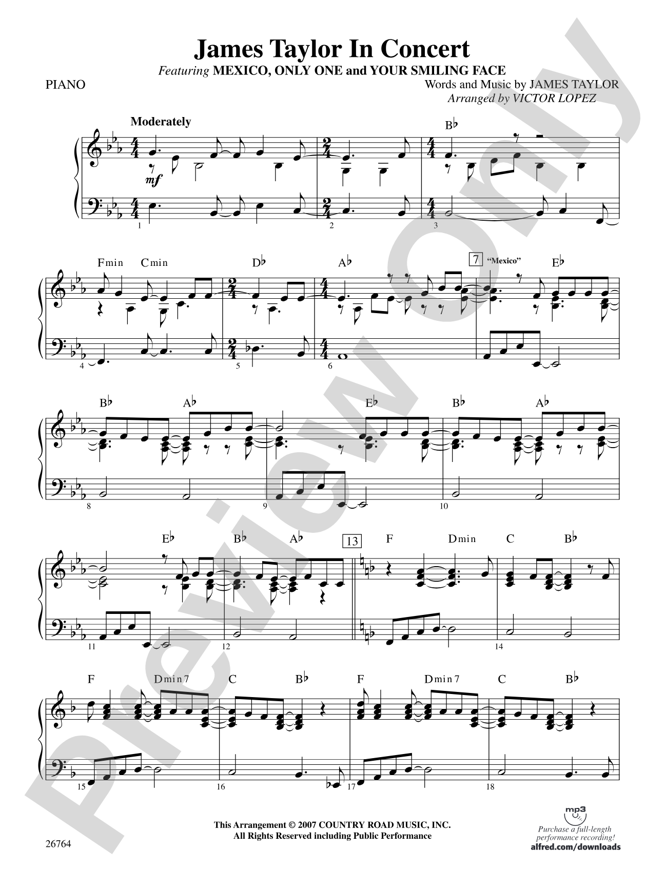 James Taylor in Concert: Piano Accompaniment