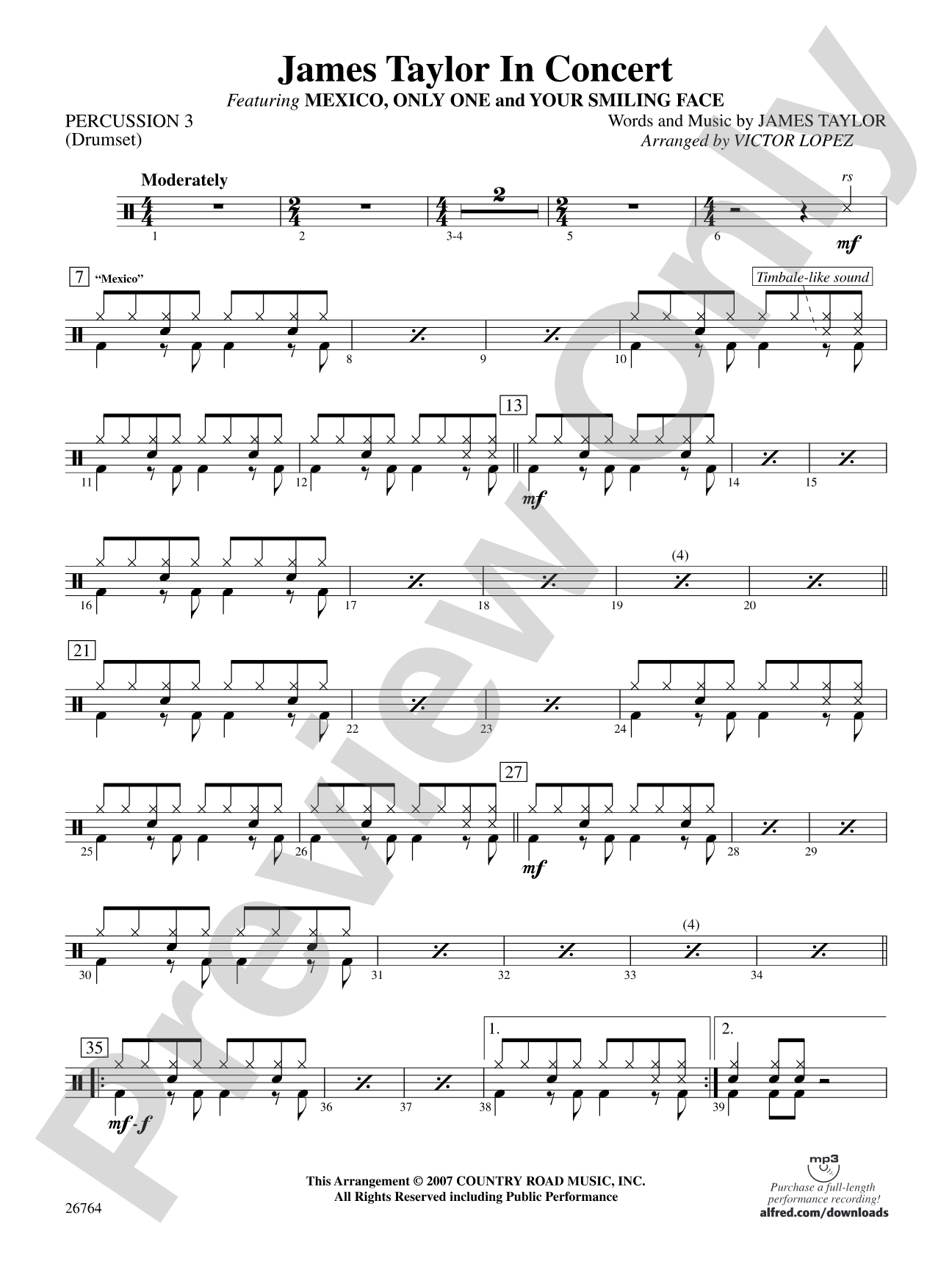 James Taylor in Concert: 3rd Percussion