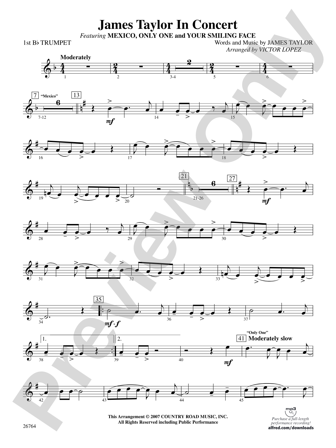 James Taylor in Concert: 1st B-flat Trumpet
