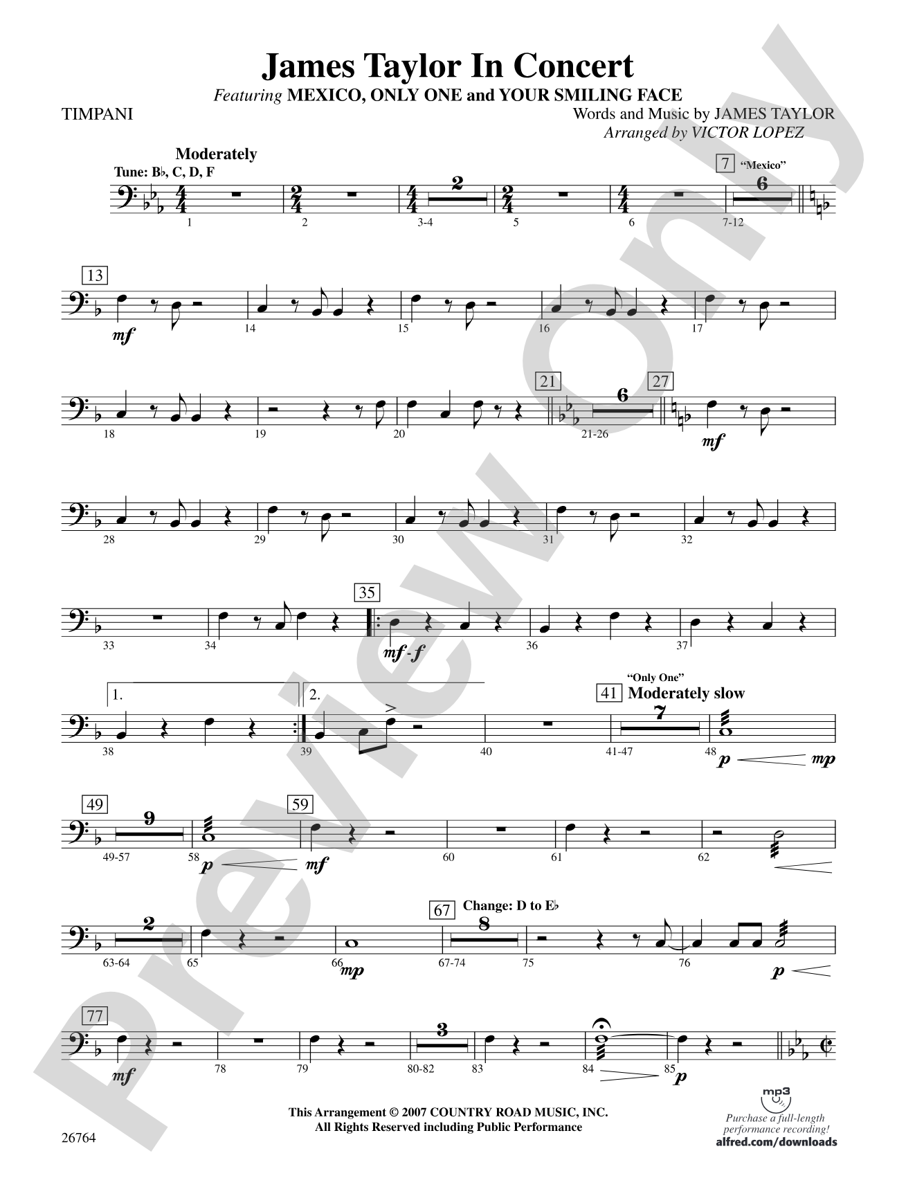 James Taylor in Concert: Timpani
