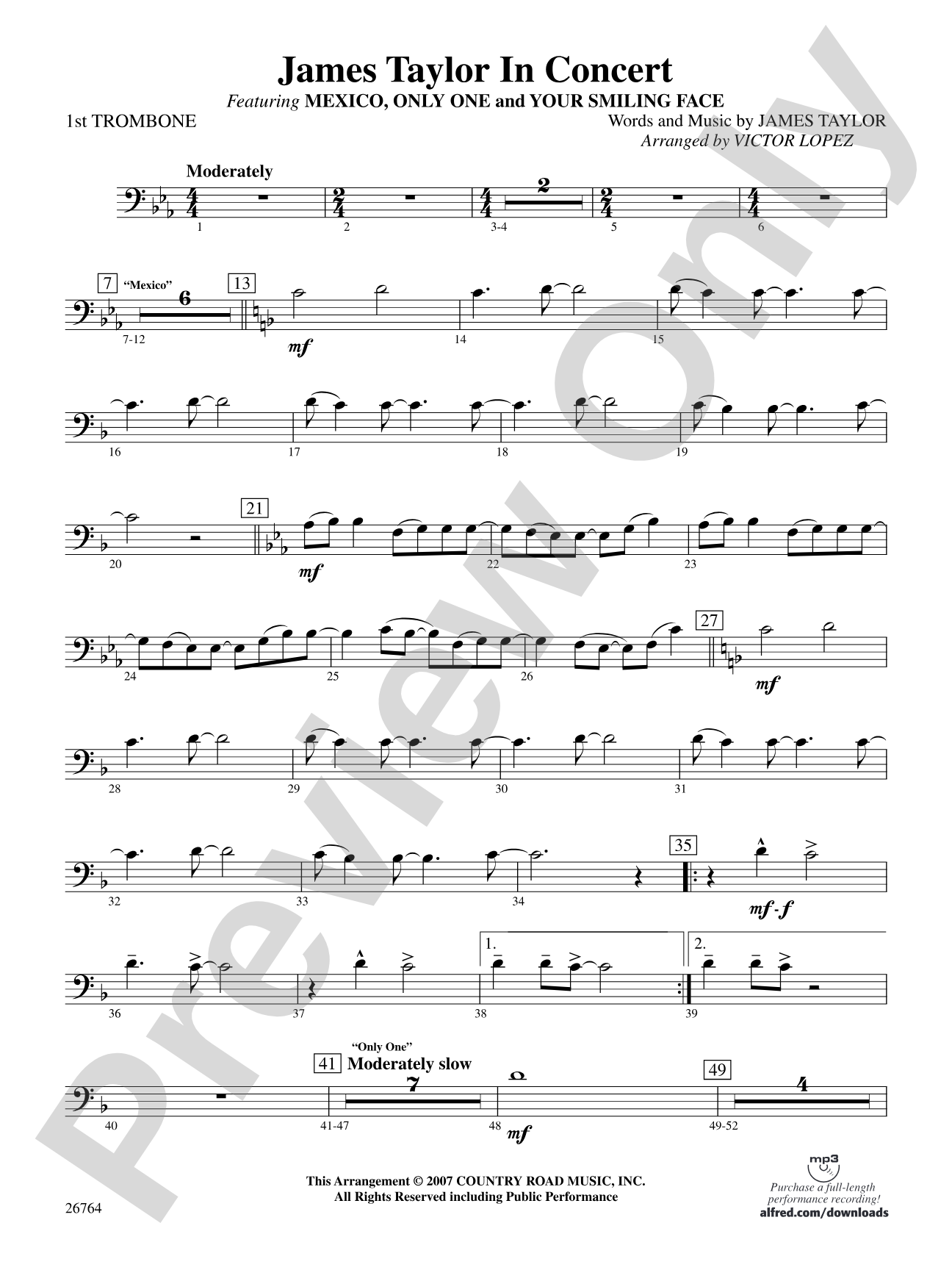 James Taylor in Concert: 1st Trombone