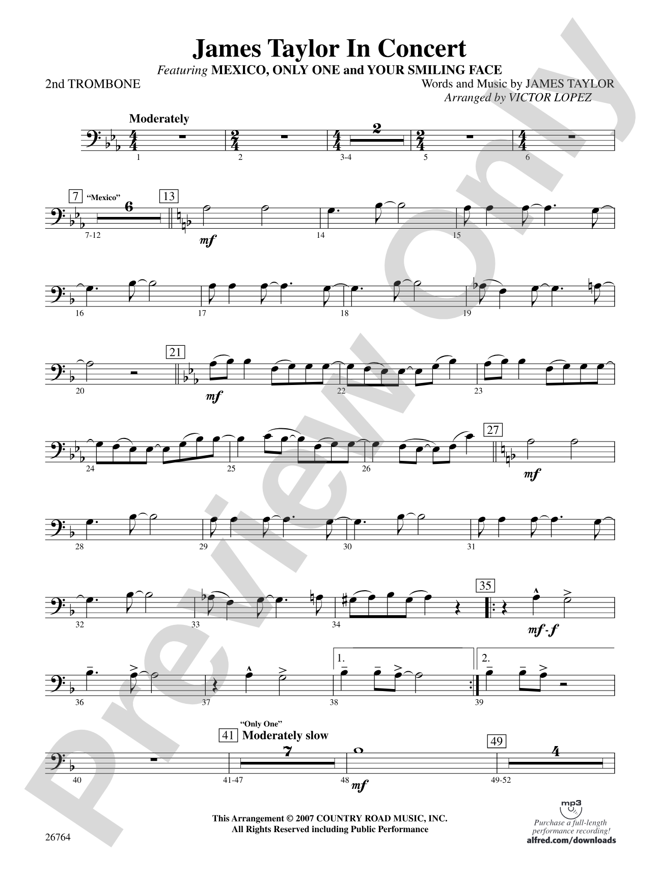 James Taylor in Concert: 2nd Trombone